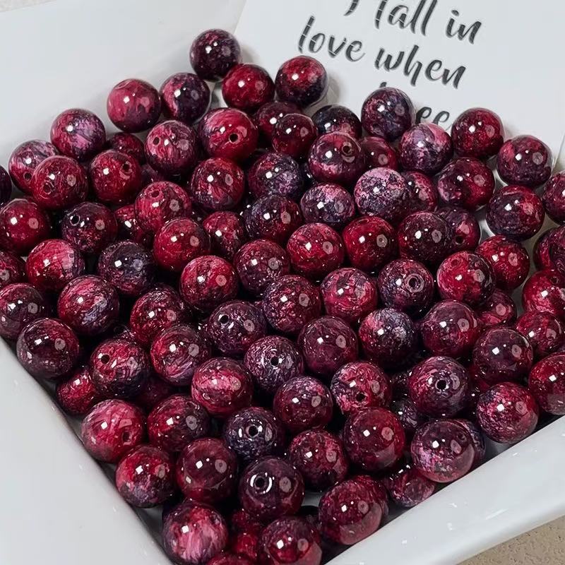 Oil painting beads (10mm 100pcs)