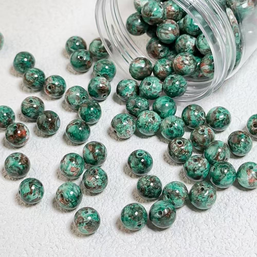 Oil painting beads (10mm 100pcs)