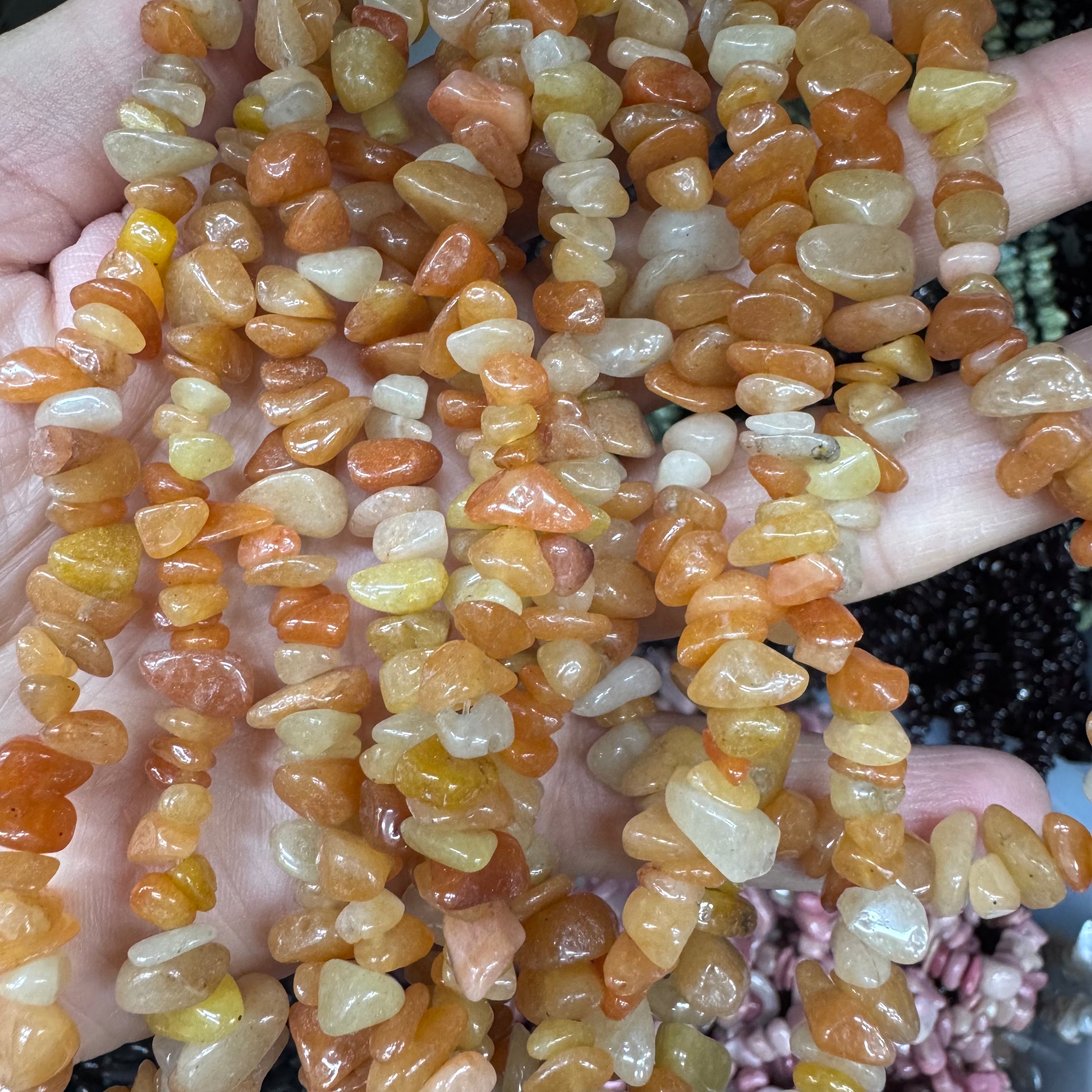 Natural crystal chip beads (irregular shape)