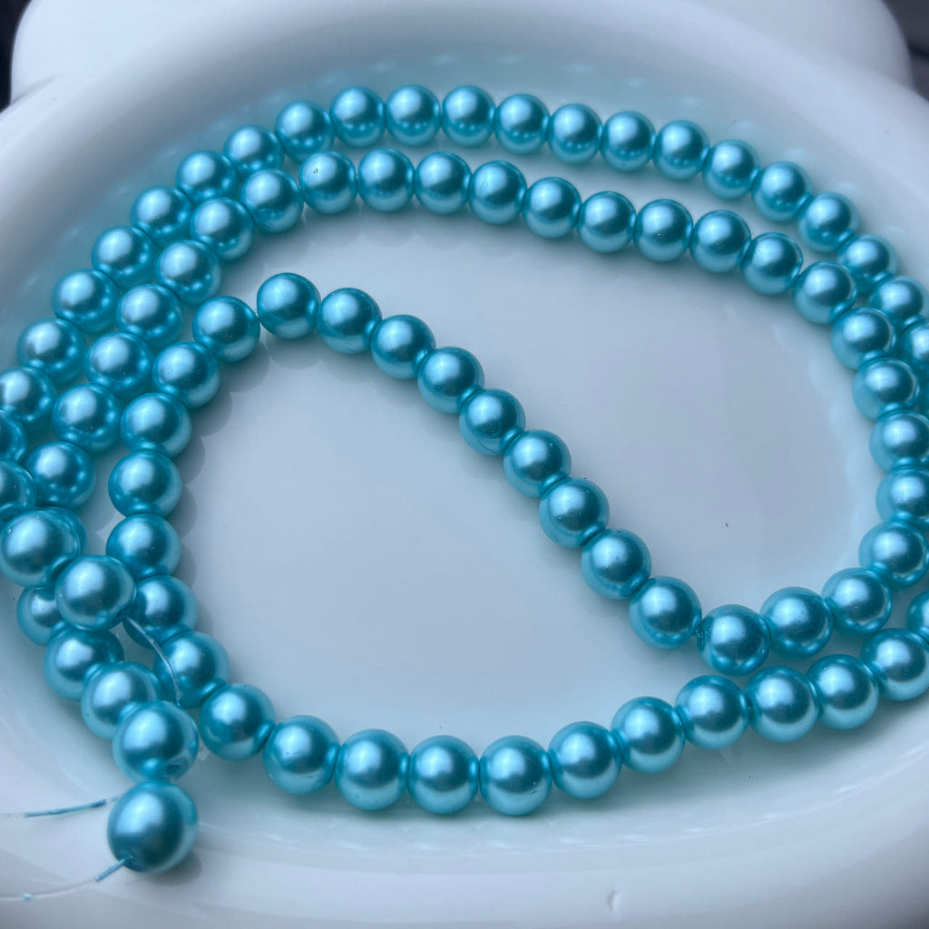 Glass pearl beads