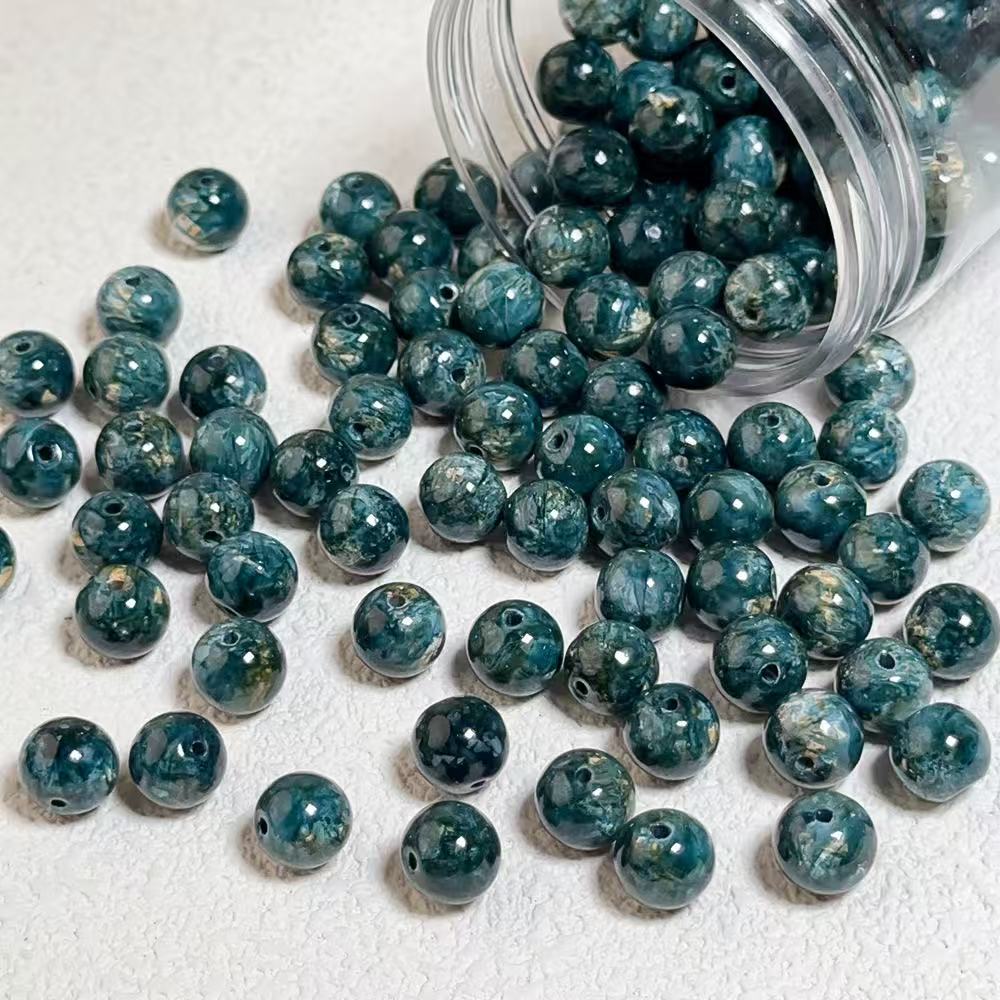 Oil painting beads (10mm 100pcs)