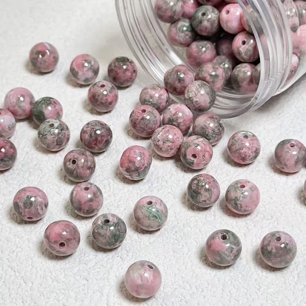 Oil painting beads (10mm 100pcs)