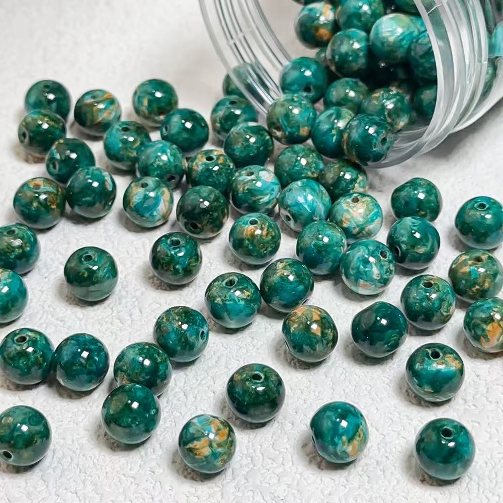 Oil painting beads (10mm 100pcs)