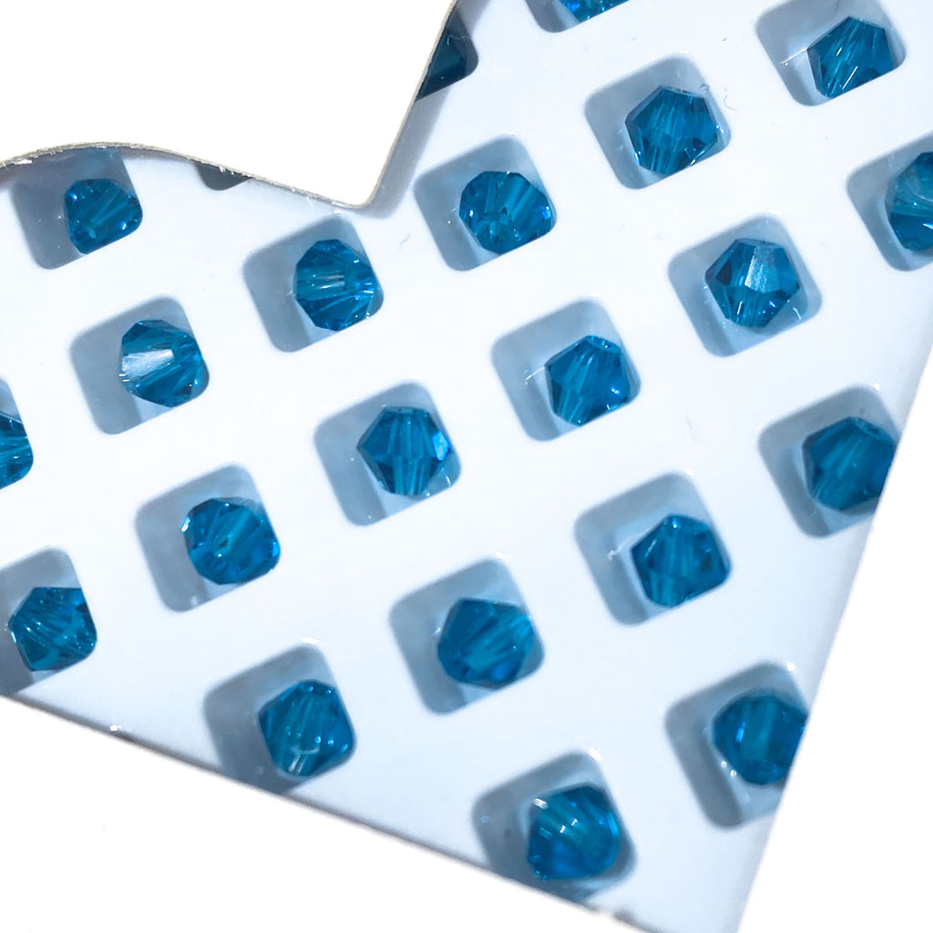 K9 crystal (bicone shape)(glass beads )4m m
