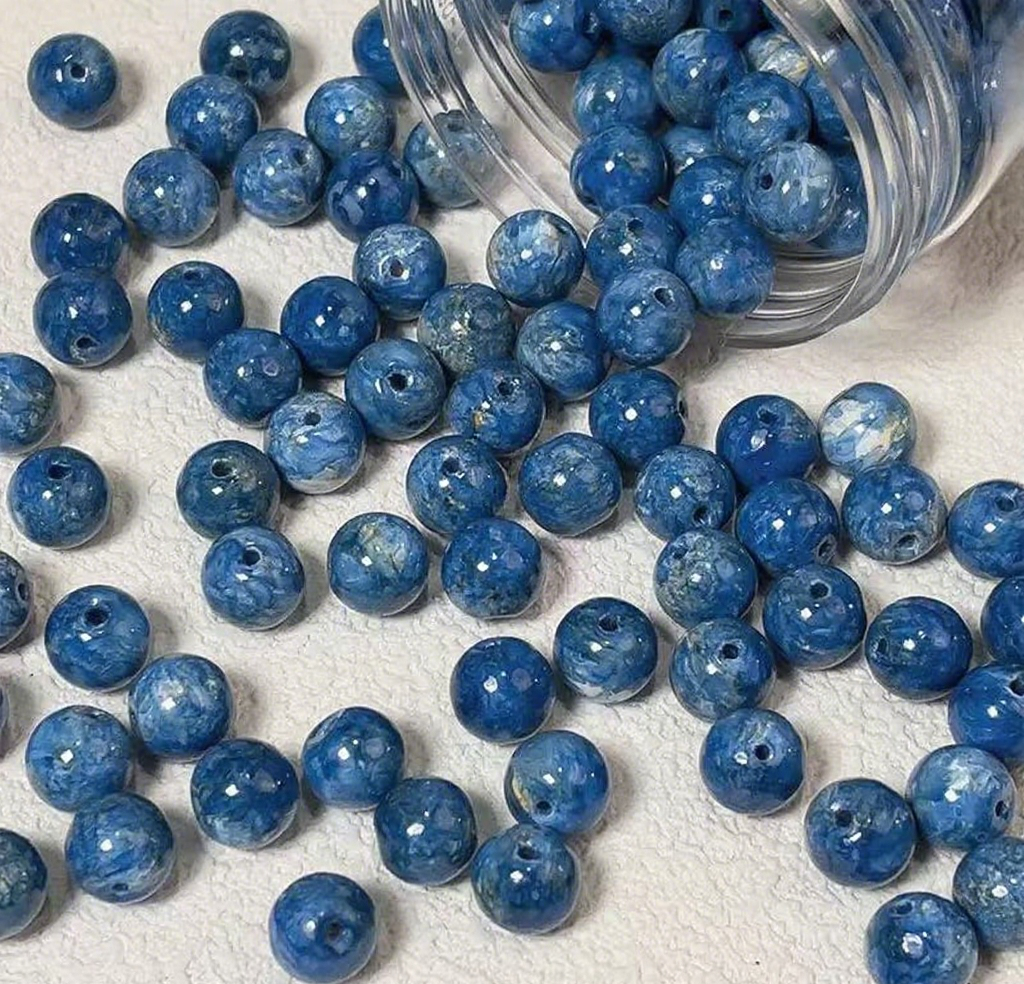 Oil painting beads (10mm 100pcs)
