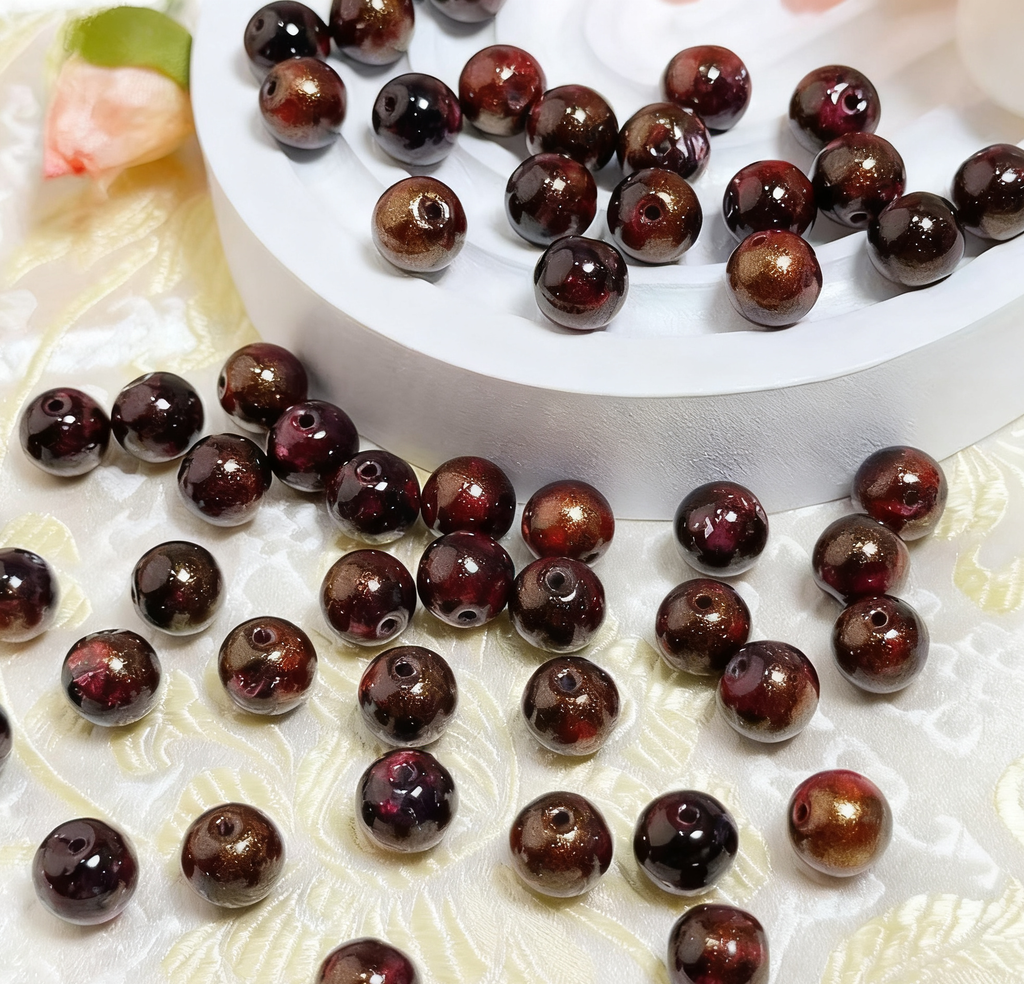 Oil painting beads (10mm 100pcs)