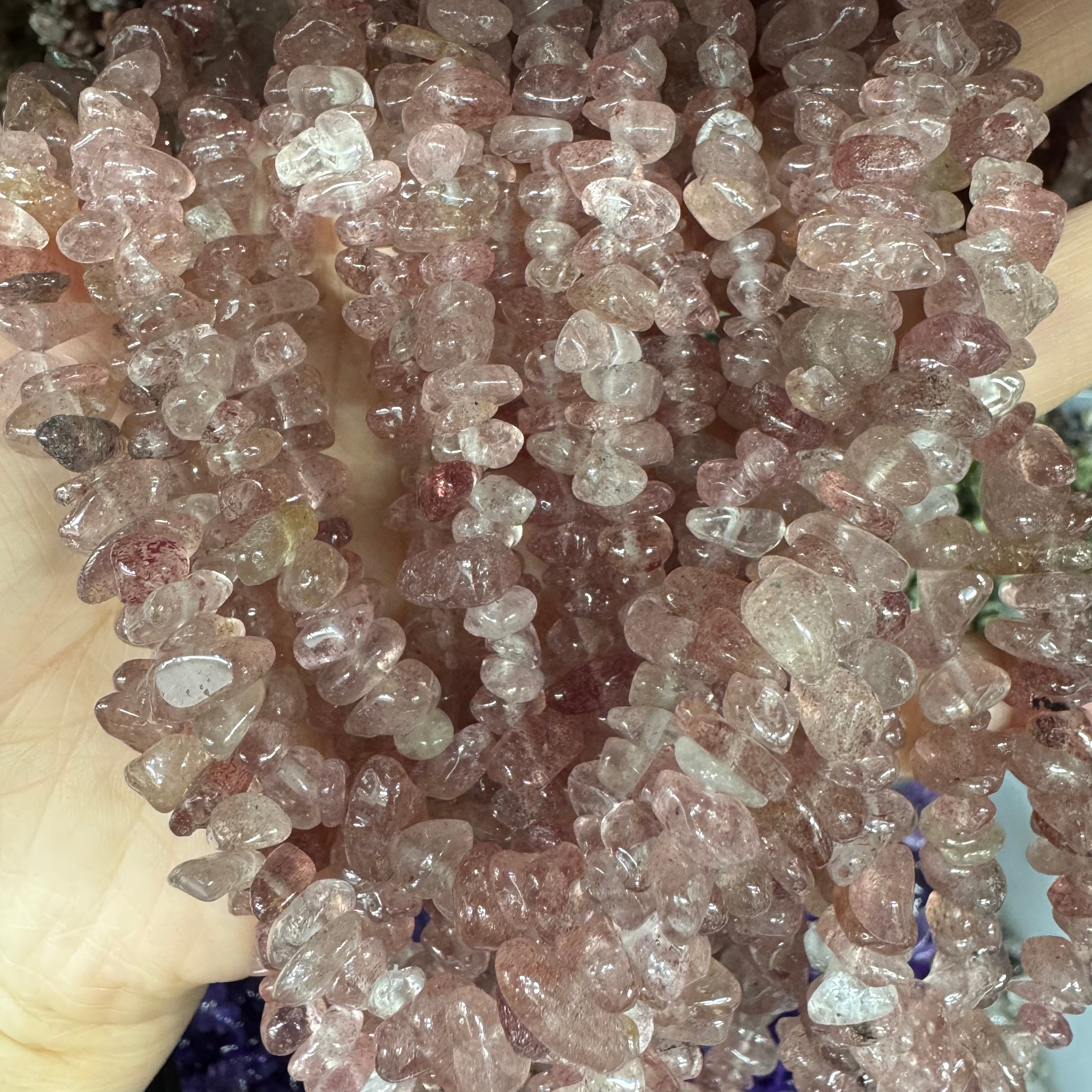 Natural crystal chip beads (irregular shape)