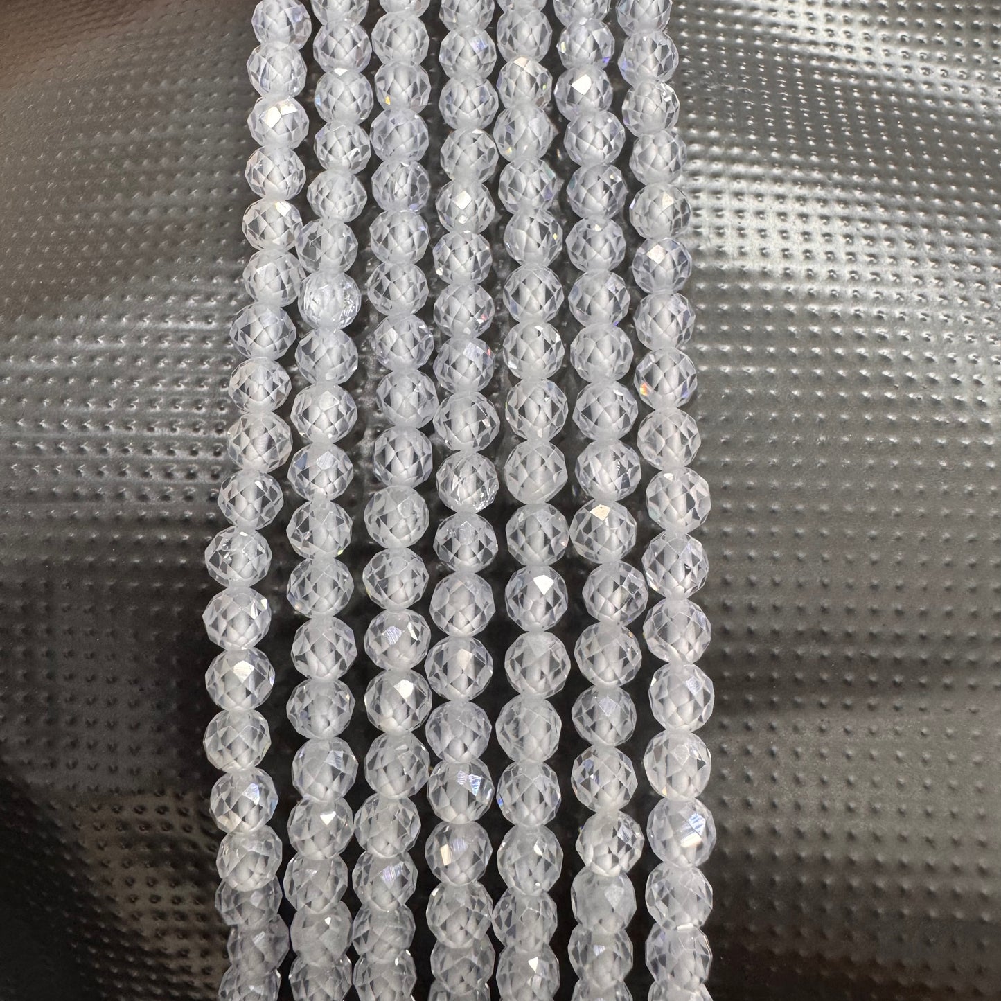 Natural crystal faceted beads 4mm