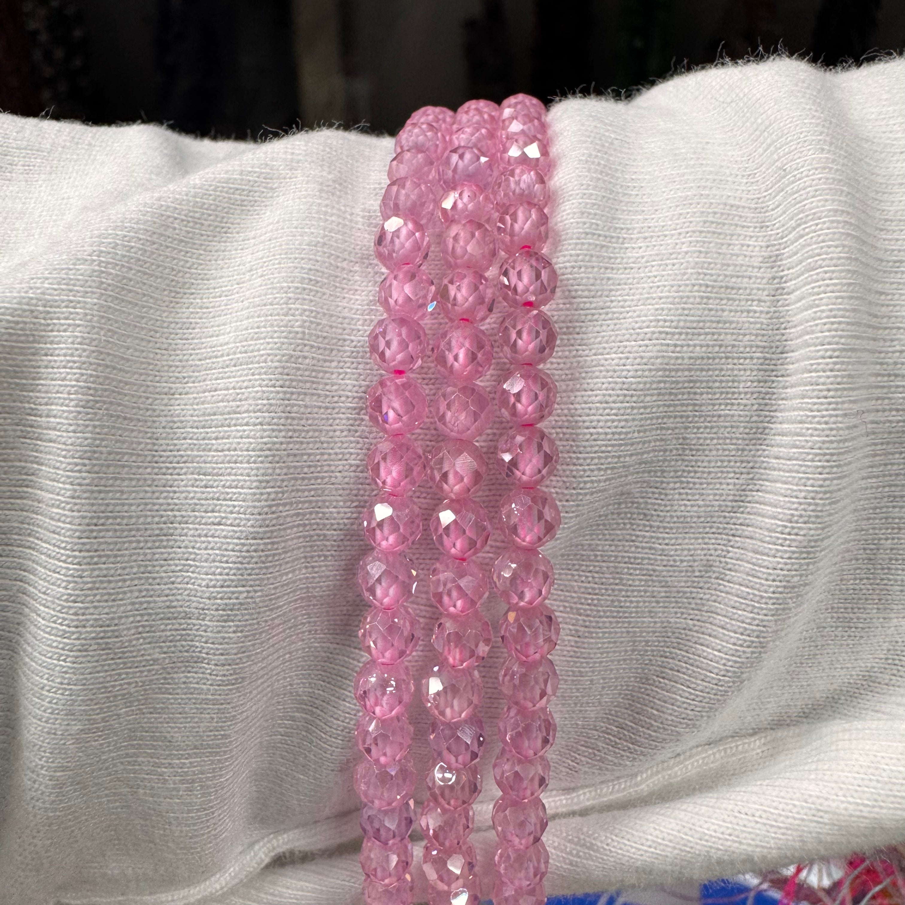 Natural crystal faceted beads 4mm