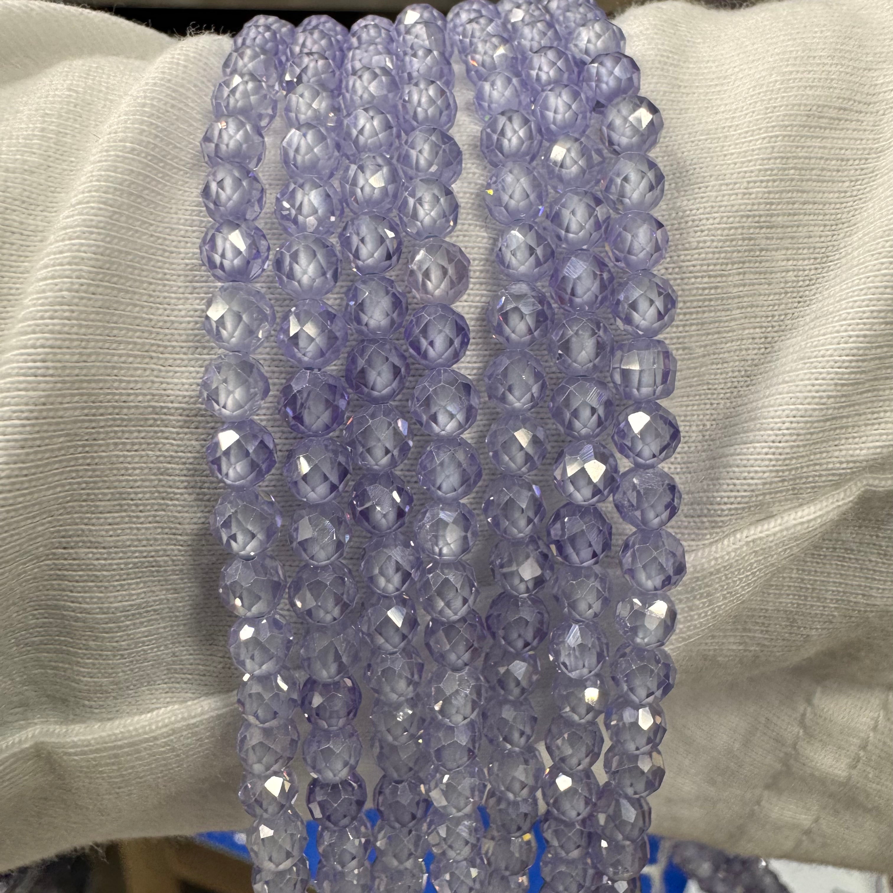 Natural crystal faceted beads 4mm