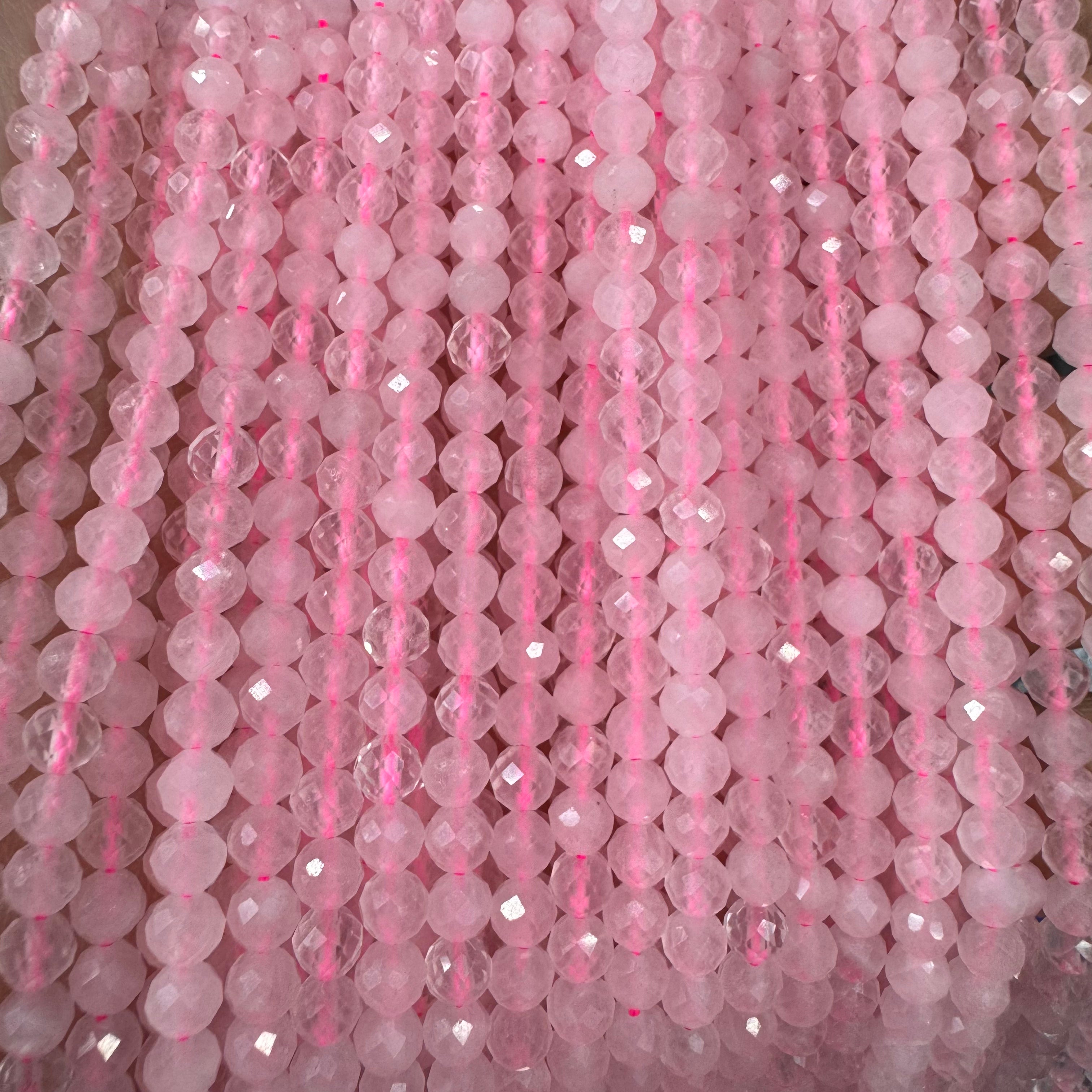 Natural crystal faceted beads 4mm