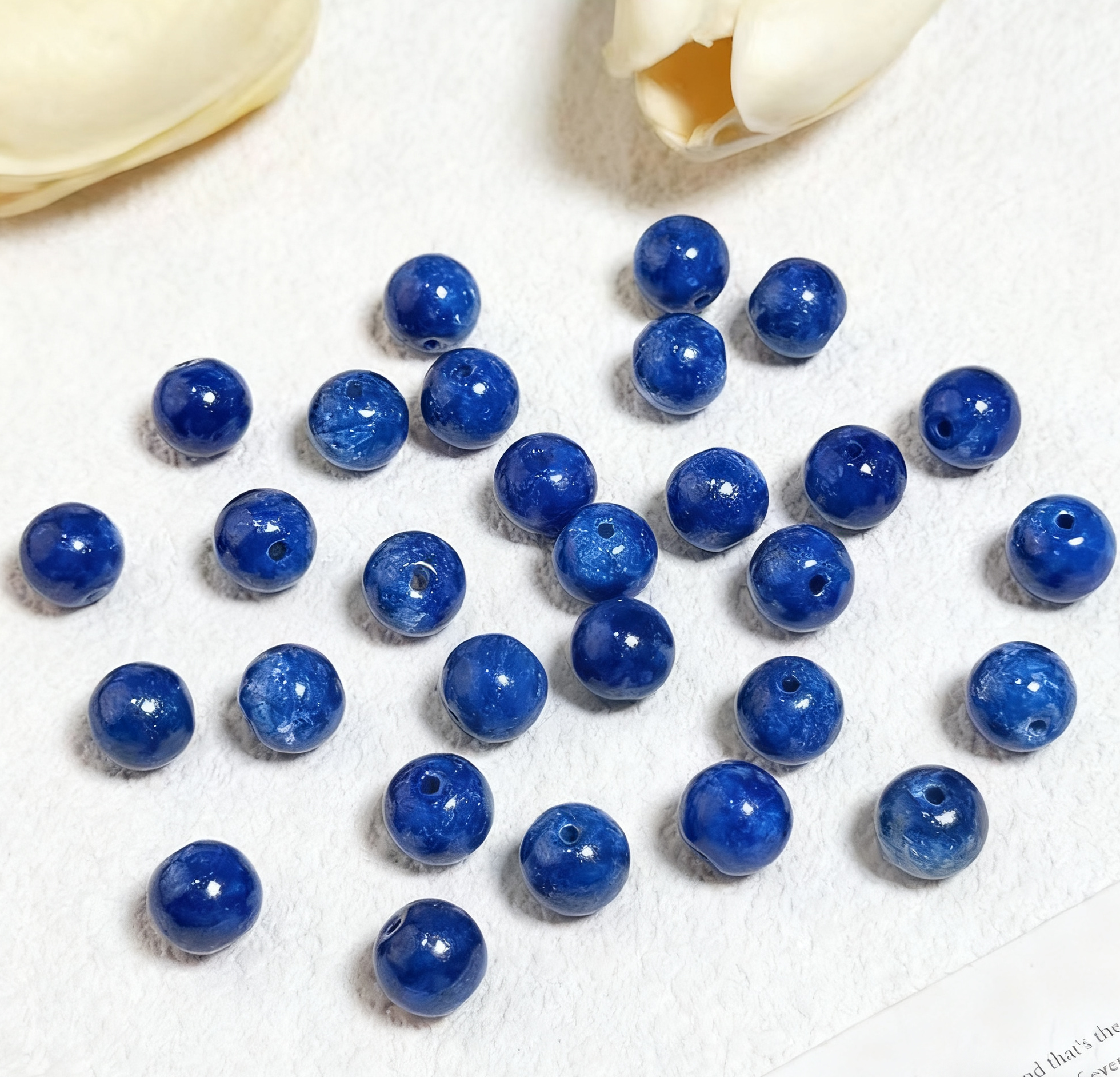 Oil painting beads (10mm 100pcs)