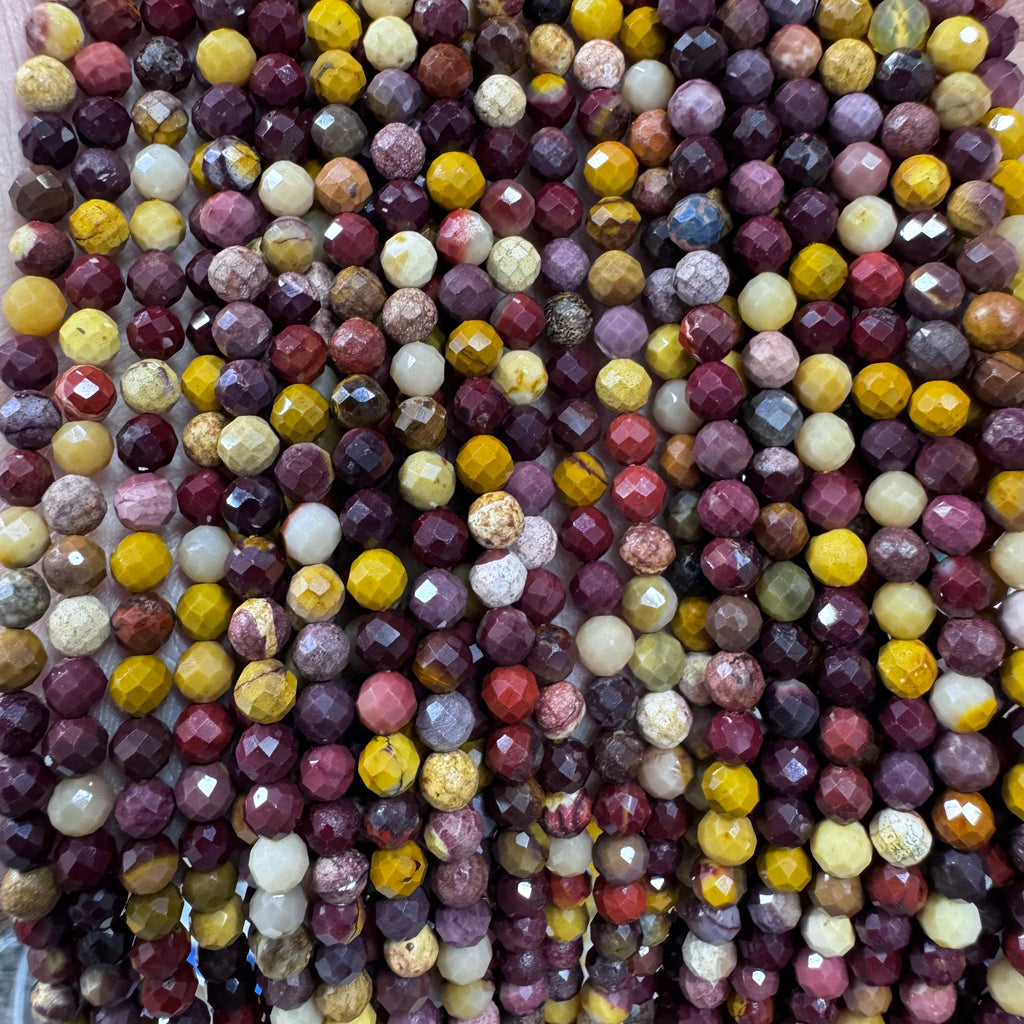 Natural crystal faceted beads 4mm