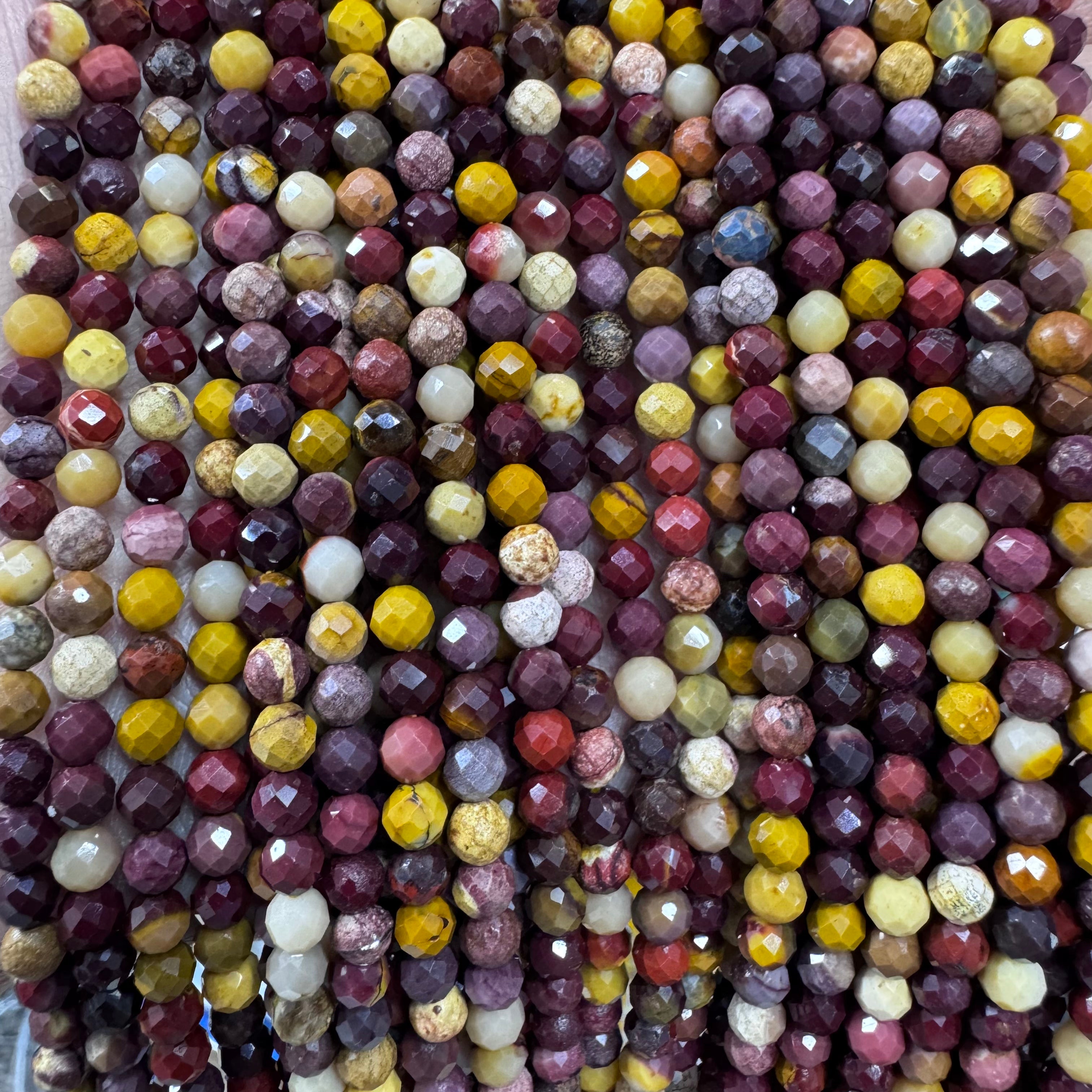 Natural crystal faceted beads 4mm