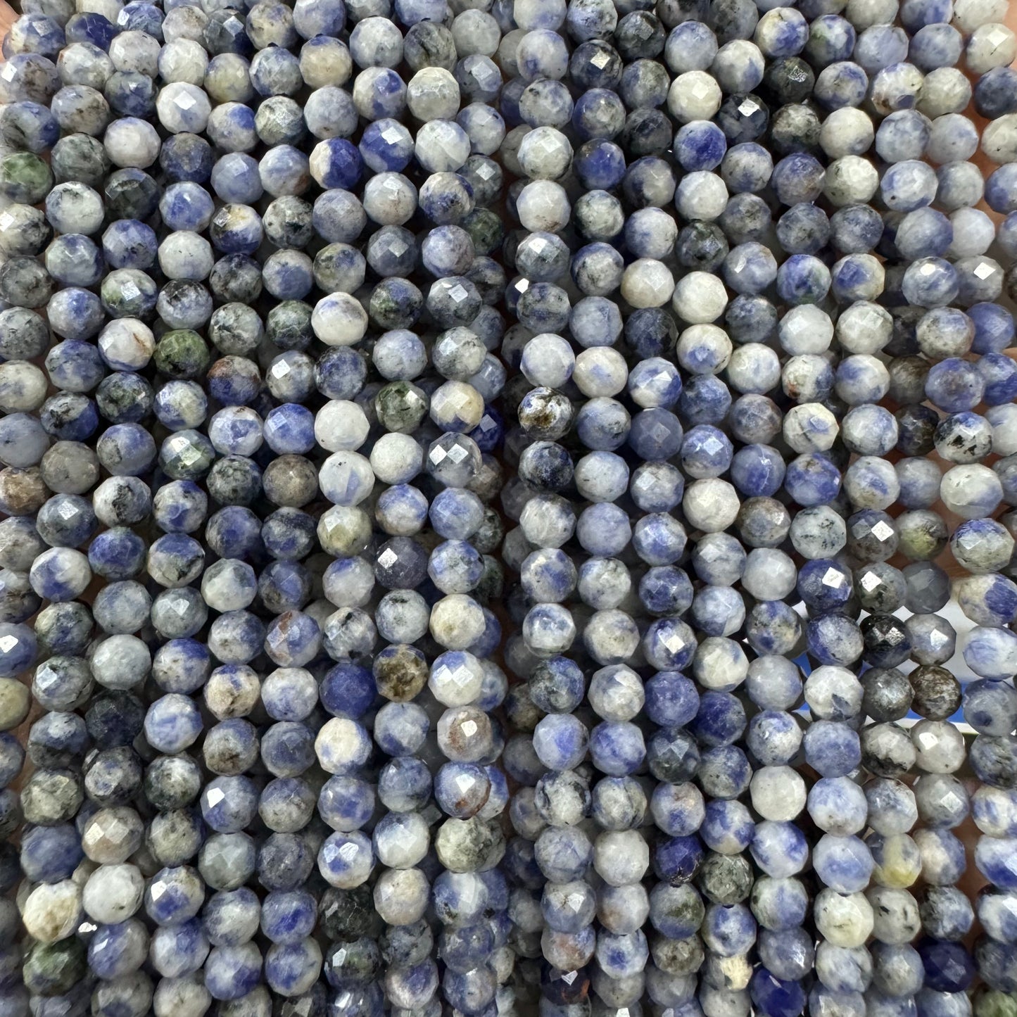Natural crystal faceted beads 4mm