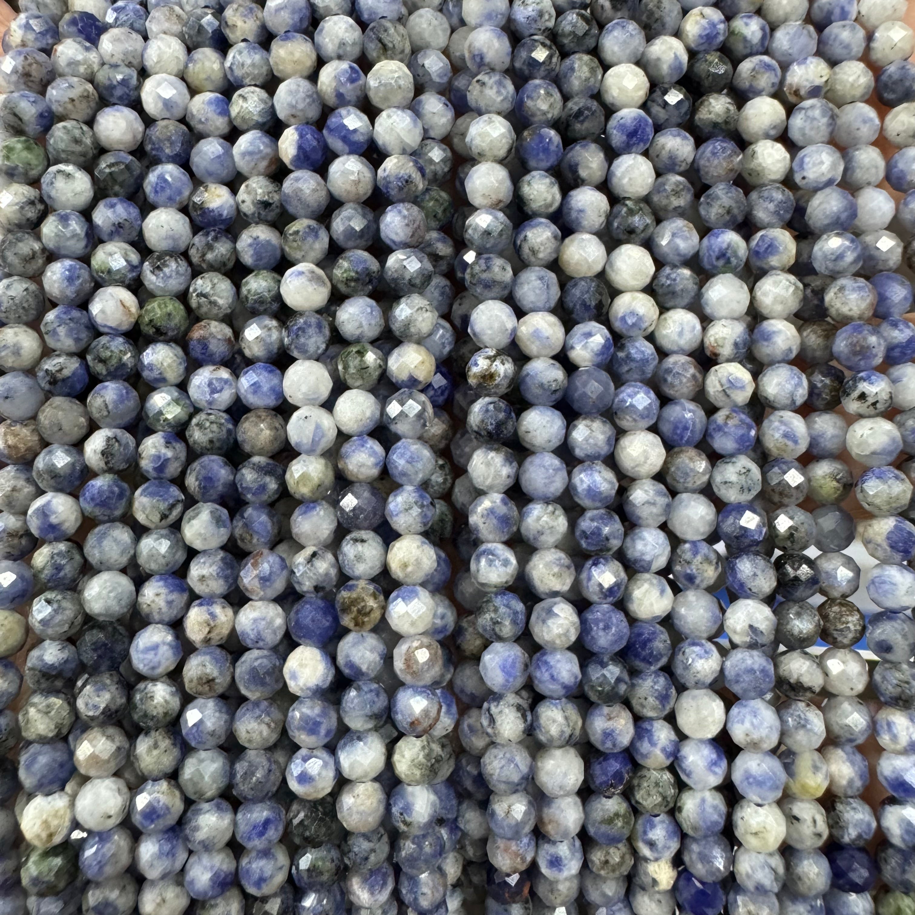 Natural crystal faceted beads 4mm
