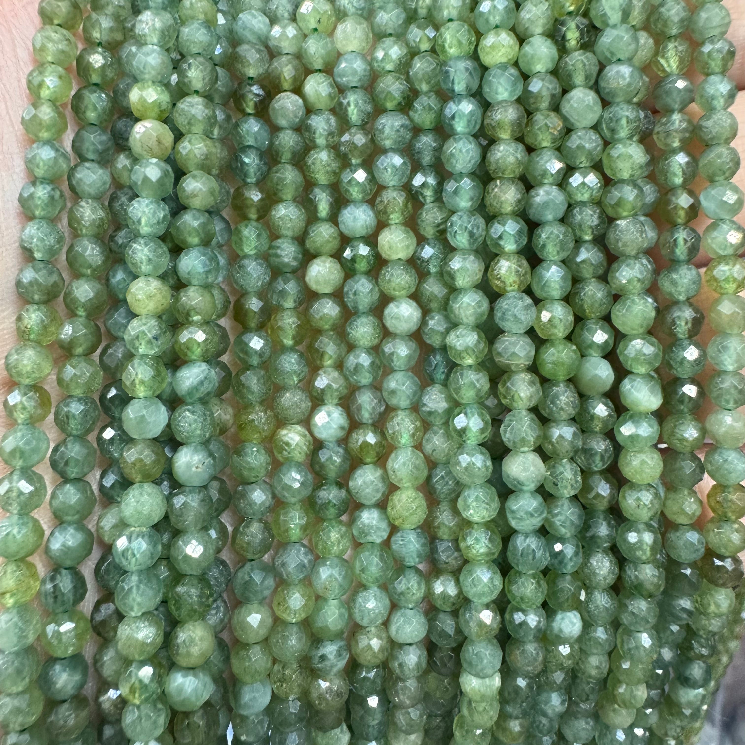 Natural crystal faceted beads 4mm