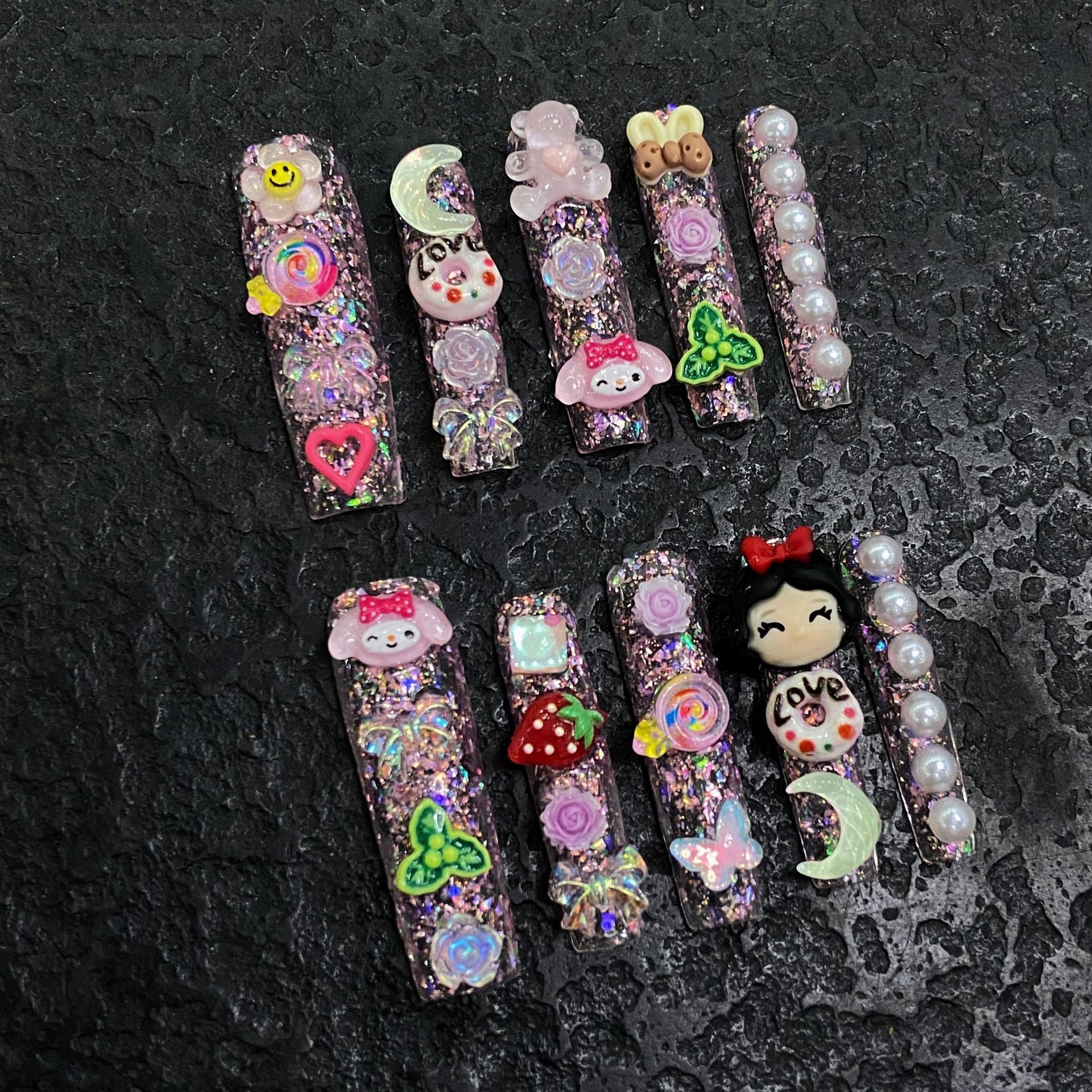 Press-on nails （manual）(long)（Section 2 ) (26-50）