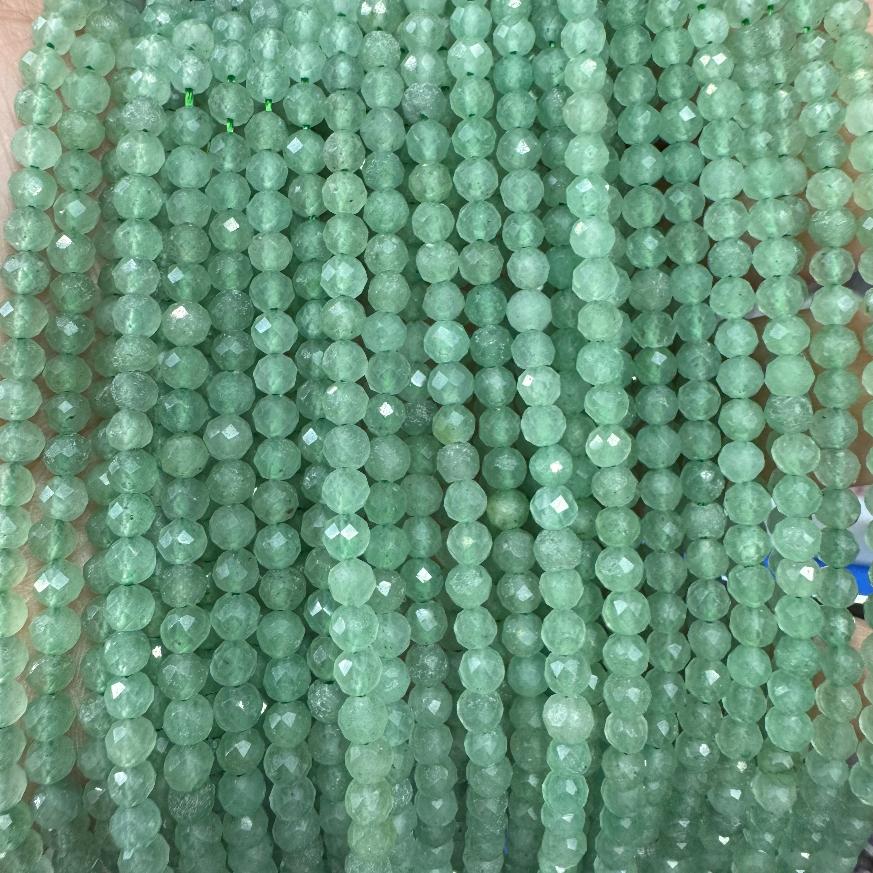 Natural crystal faceted beads 4mm