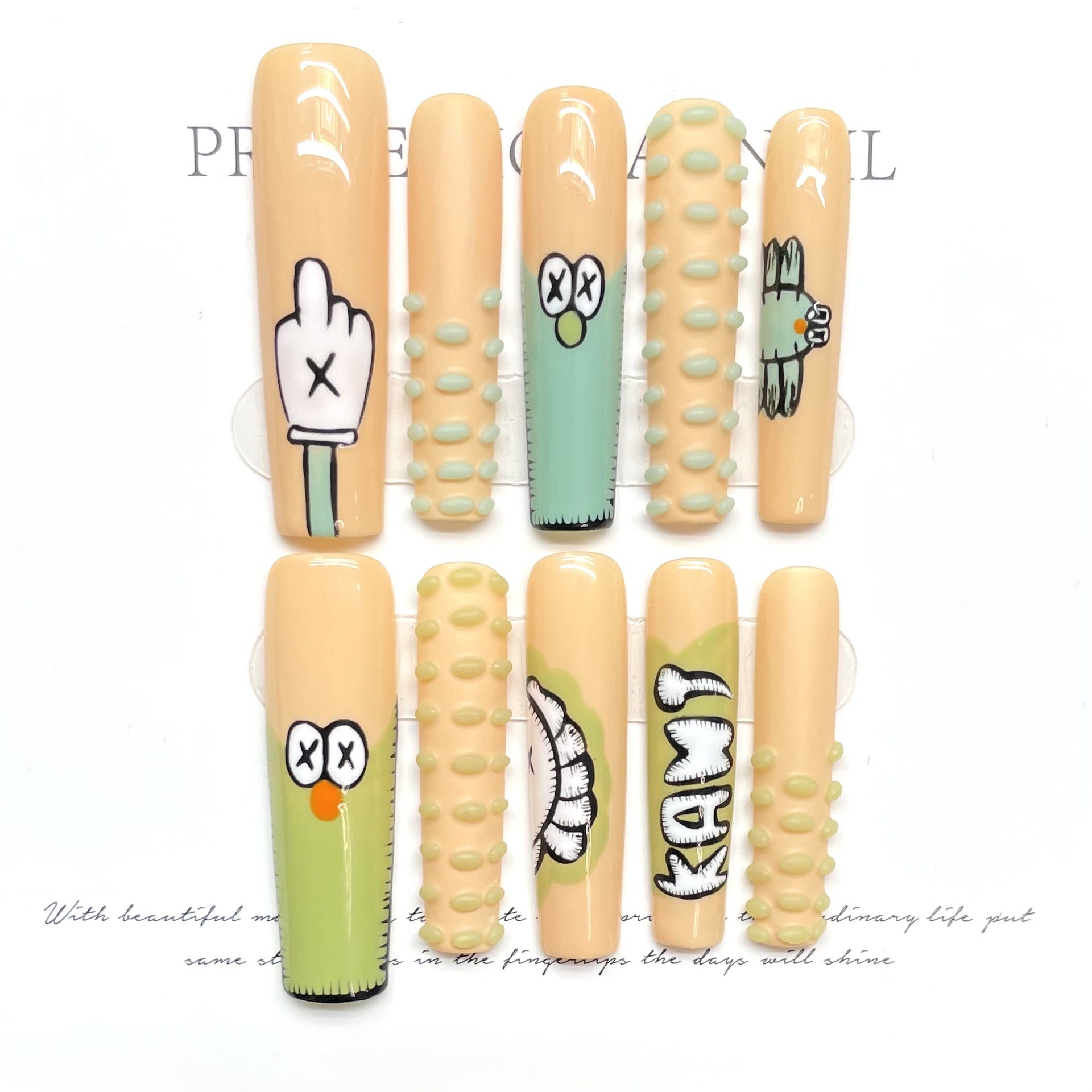 Press-on nails （manual）(long)（Section 2 ) (26-50）