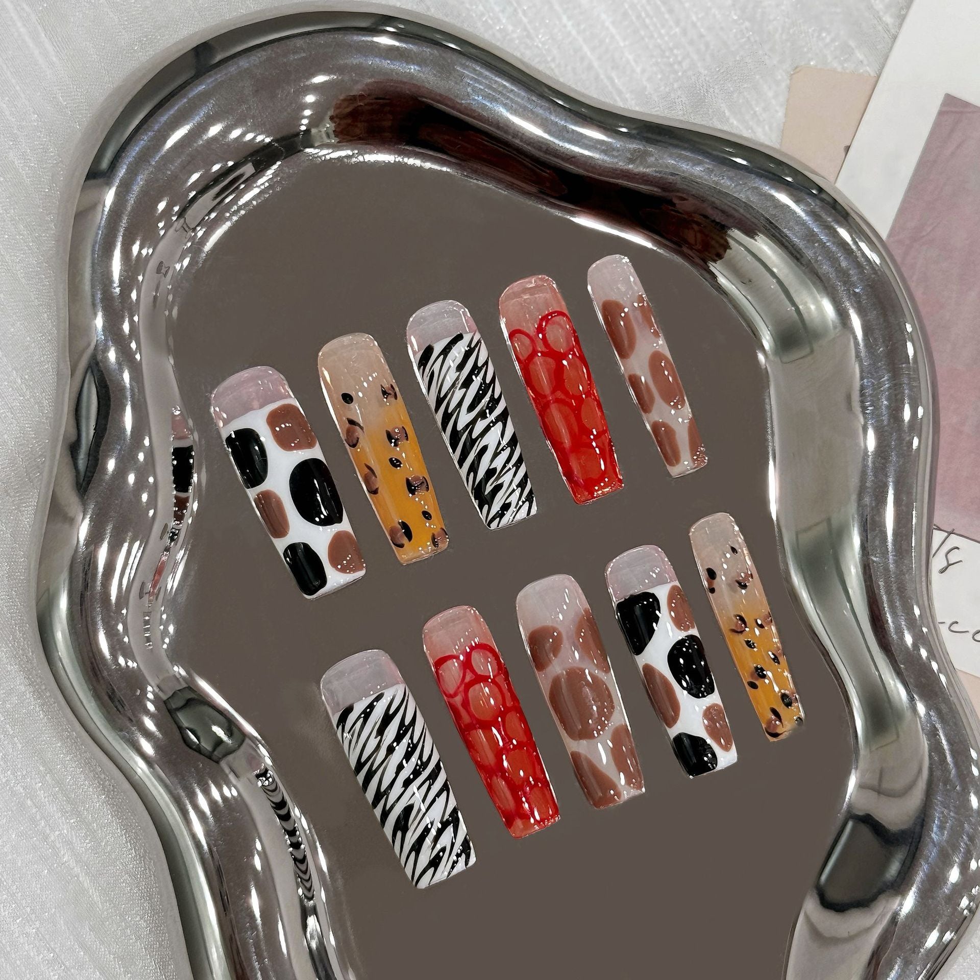Press-on nails （manual）(long)（Section 2 ) (26-50）
