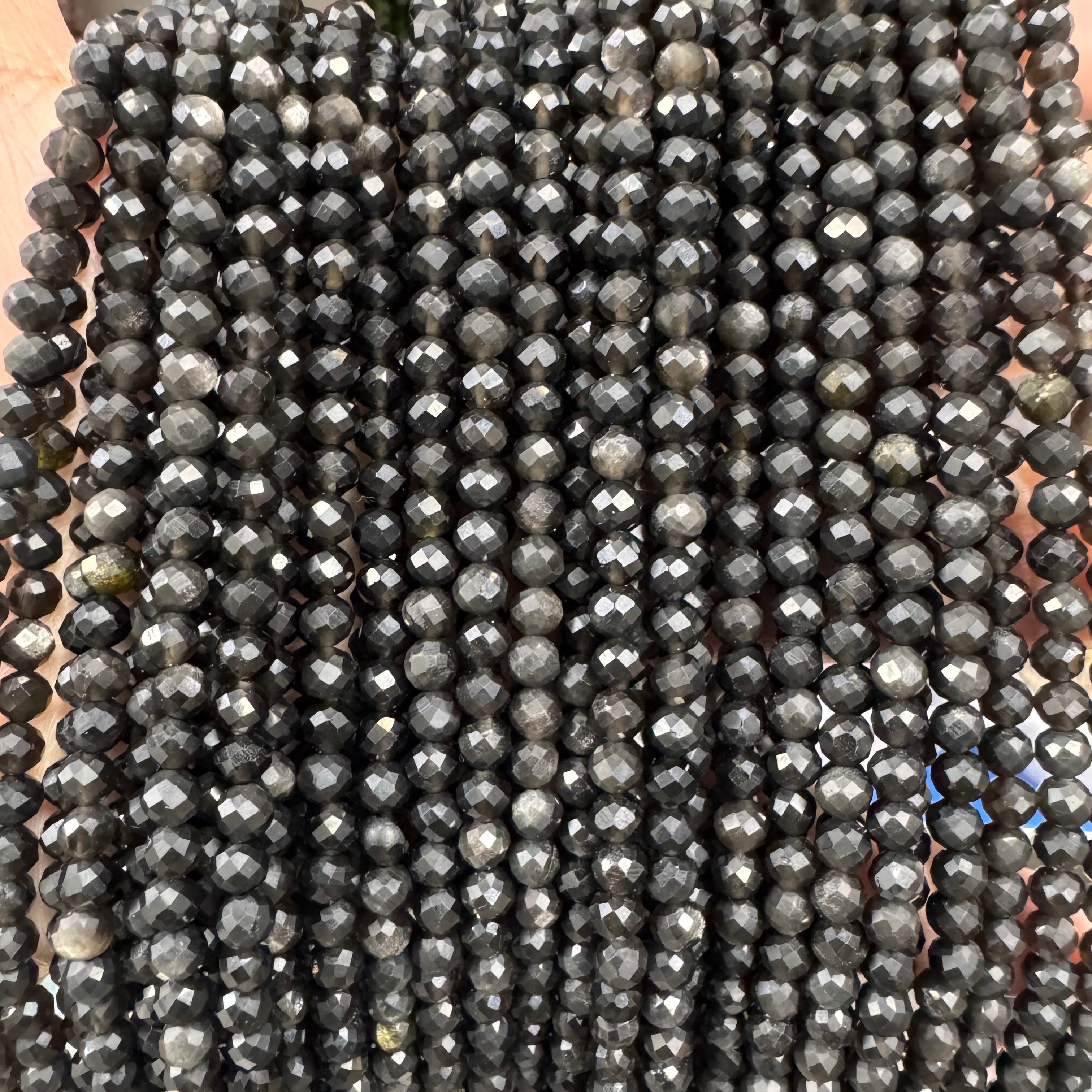 Natural crystal faceted beads 4mm