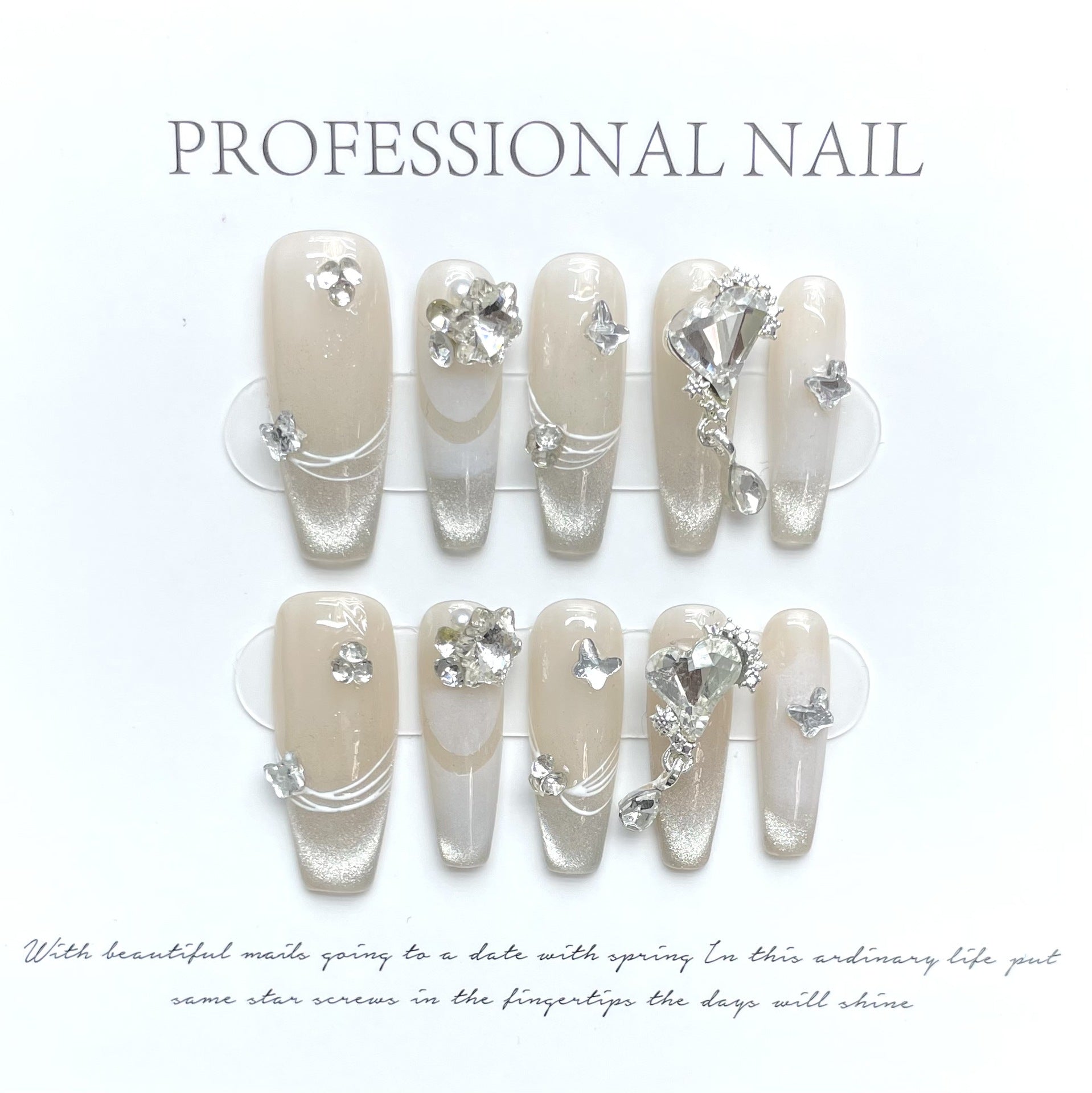 Press-on nails （manual）(long)（Section 2 ) (26-50）