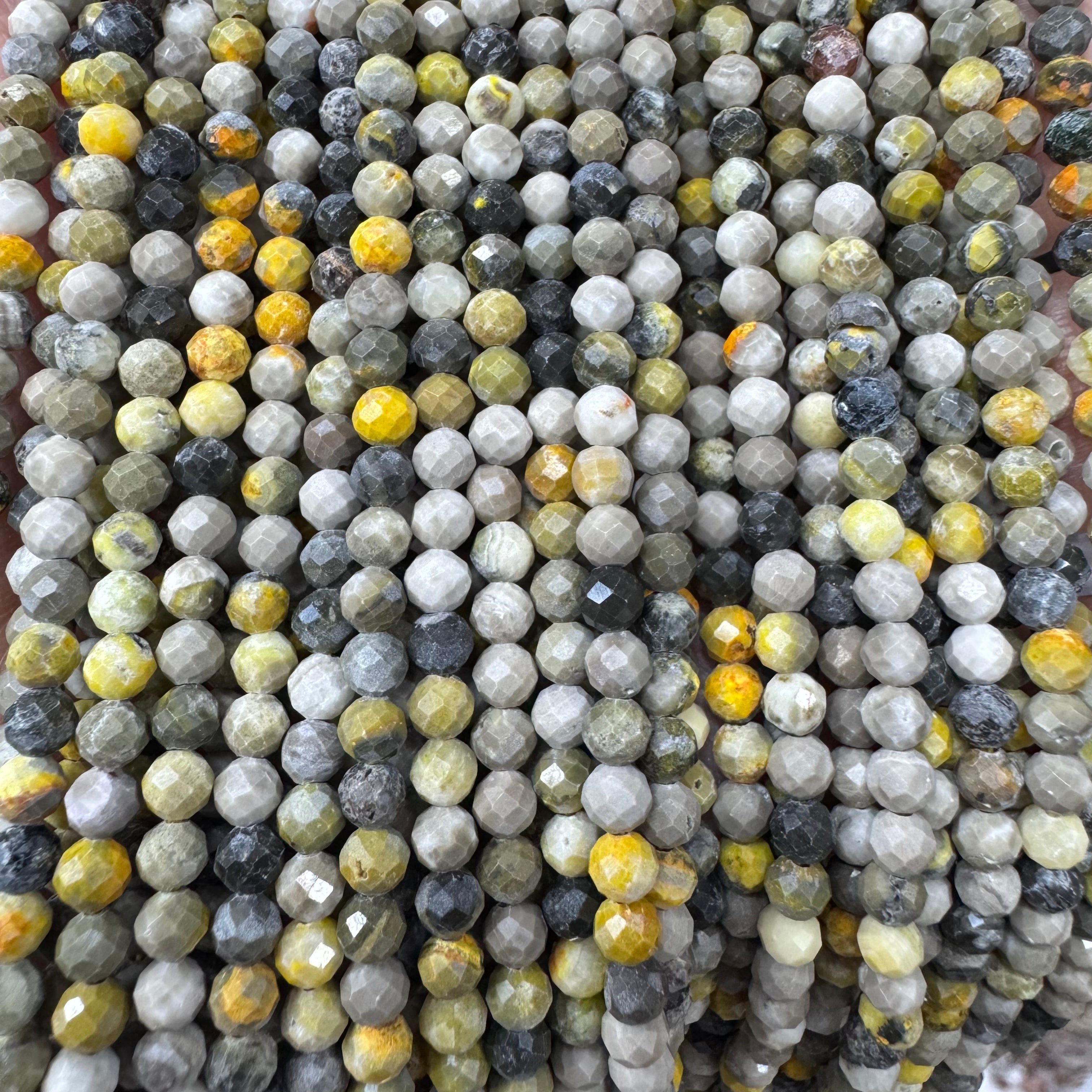 Natural crystal faceted beads 4mm