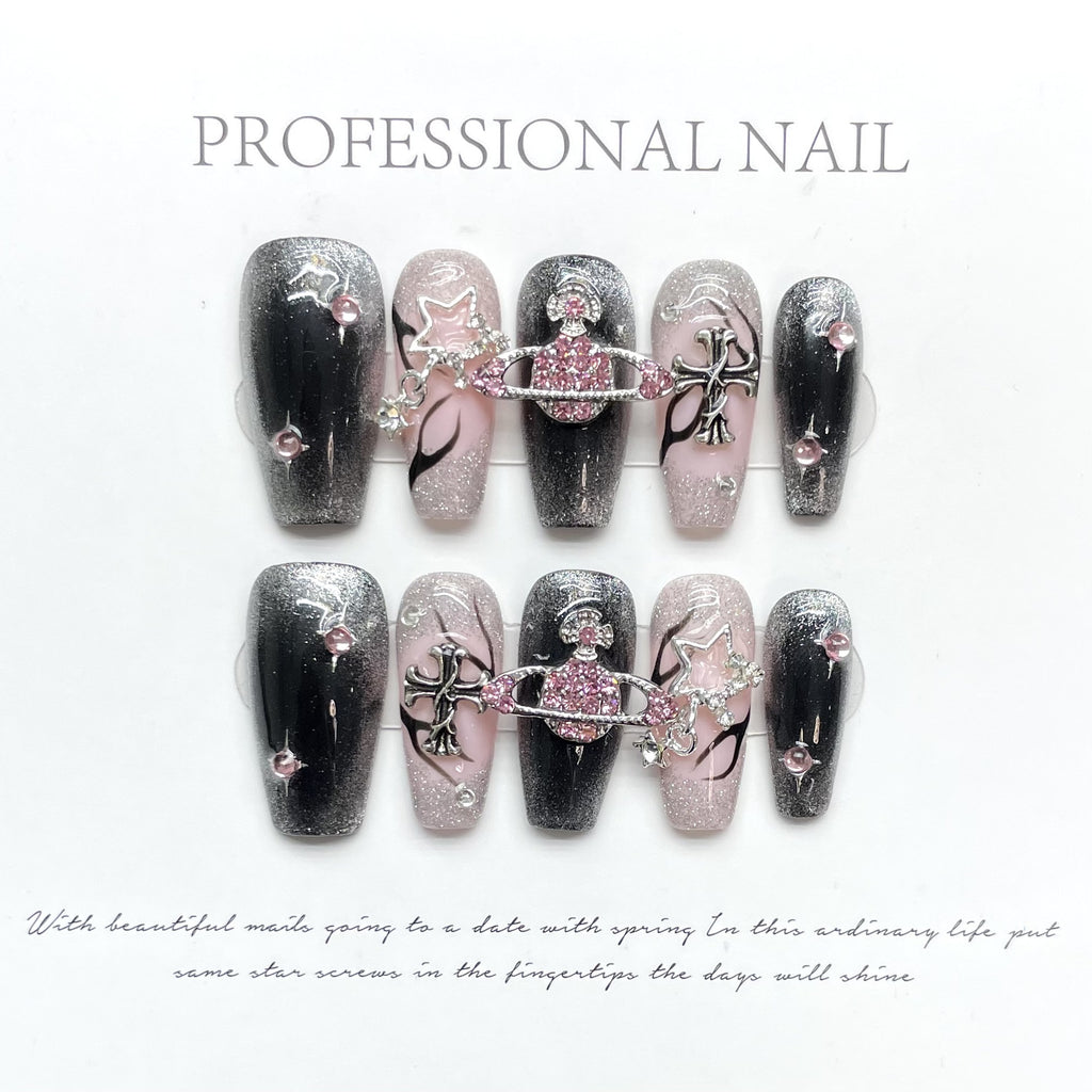 Press-on nails （manual）(long)（Section 2 ) (26-50）
