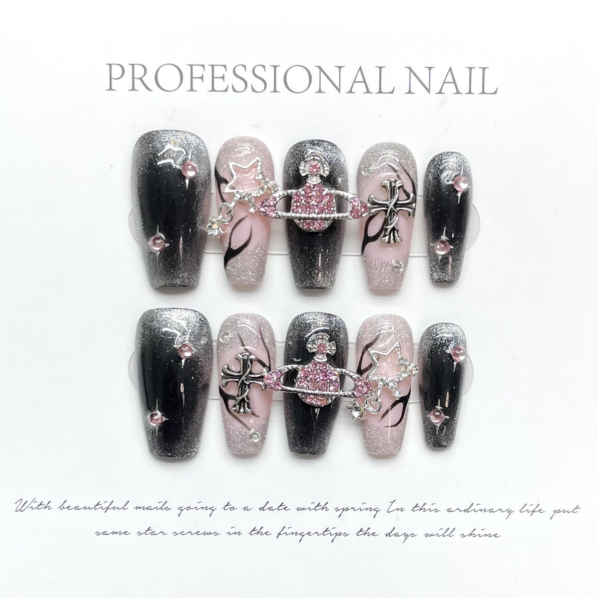 Press-on nails （manual）(long)（Section 2 ) (26-50）