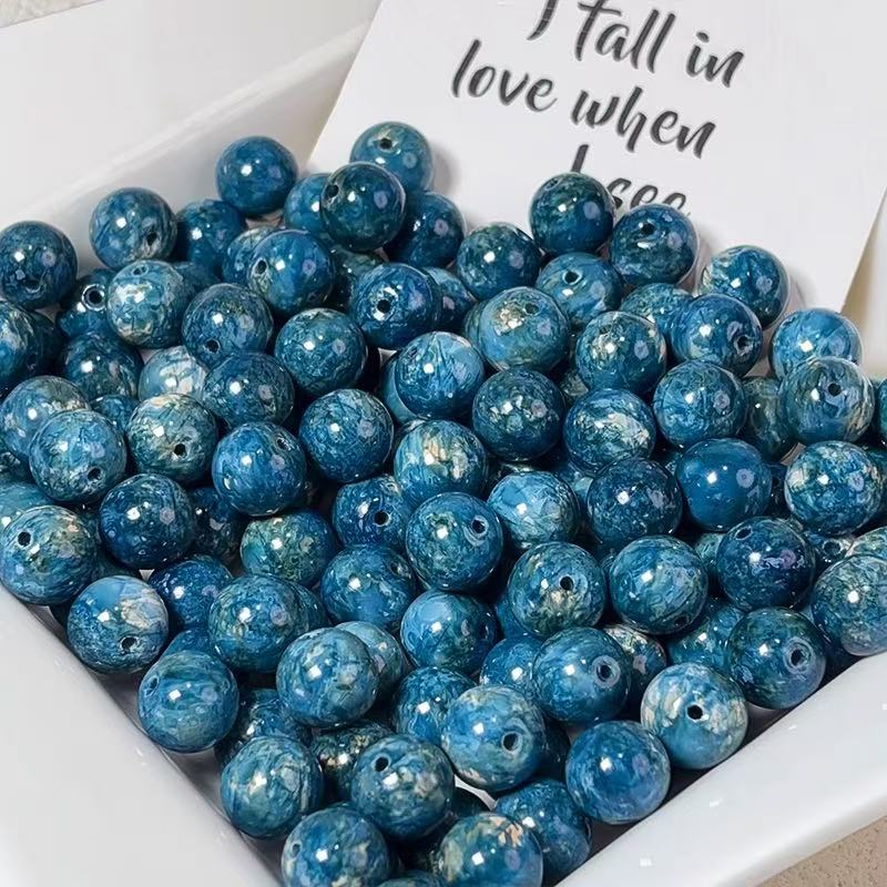 Oil painting beads (10mm 100pcs)