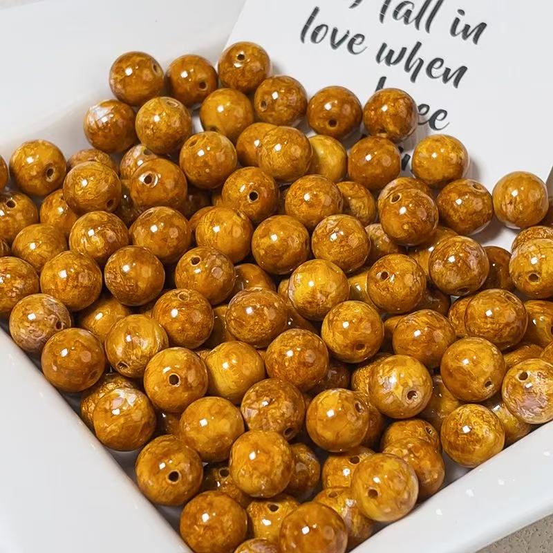 Oil painting beads (10mm 100pcs)
