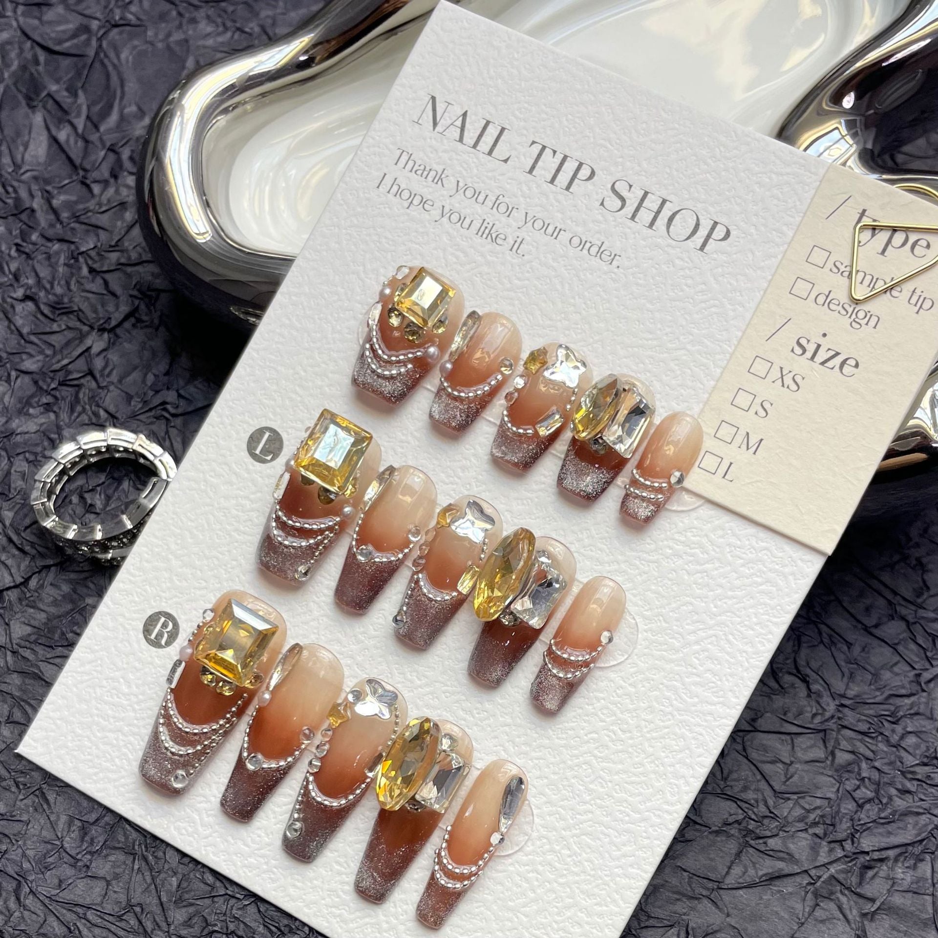 Press-on nails （manual）(long)（Section 2 ) (26-50）