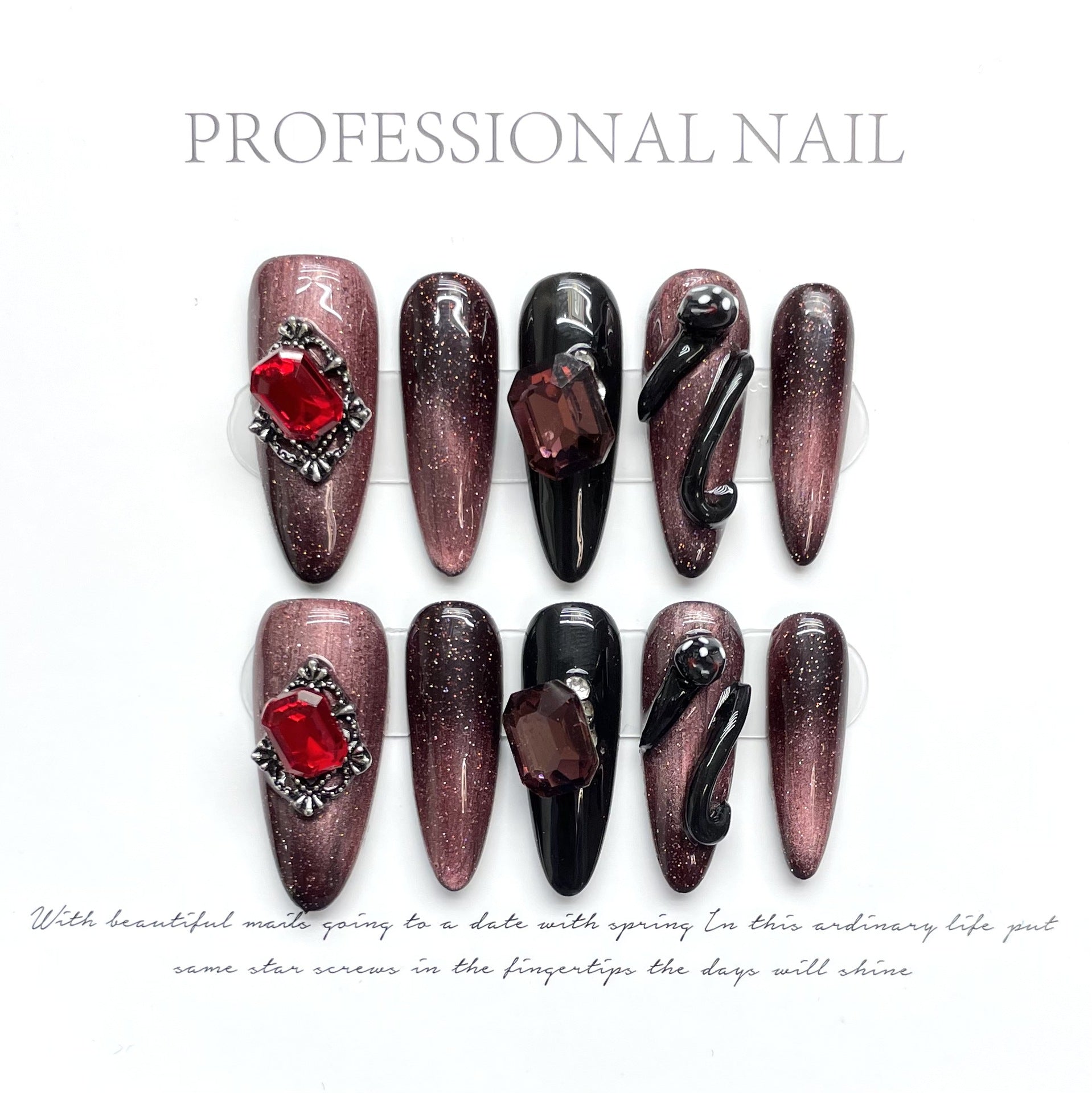 Press-on nails （manual）(long)（Section 2 ) (26-50）