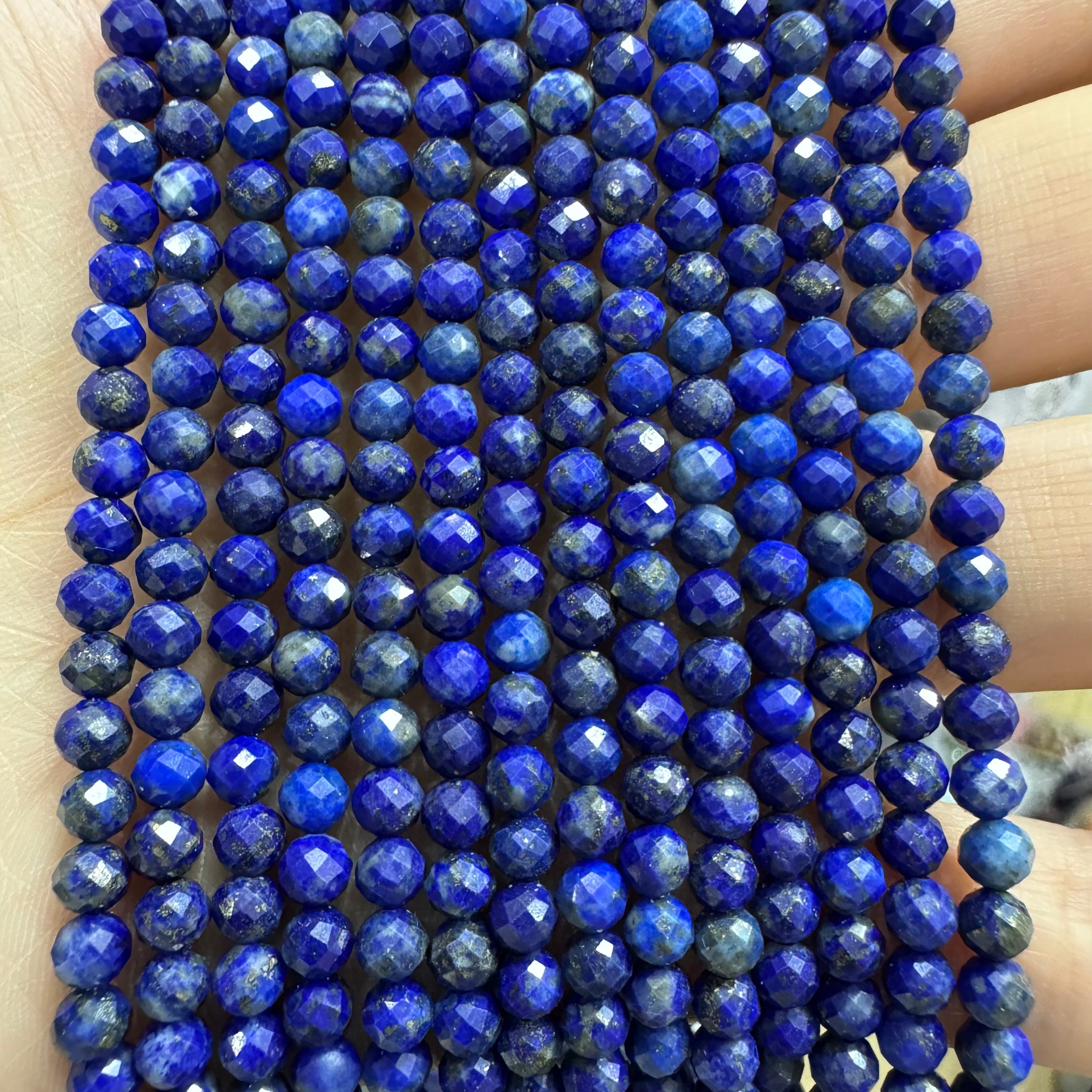 Natural crystal faceted beads 4mm