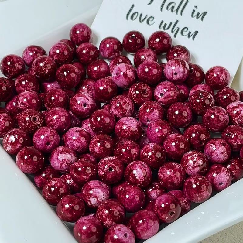 Oil painting beads (10mm 100pcs)