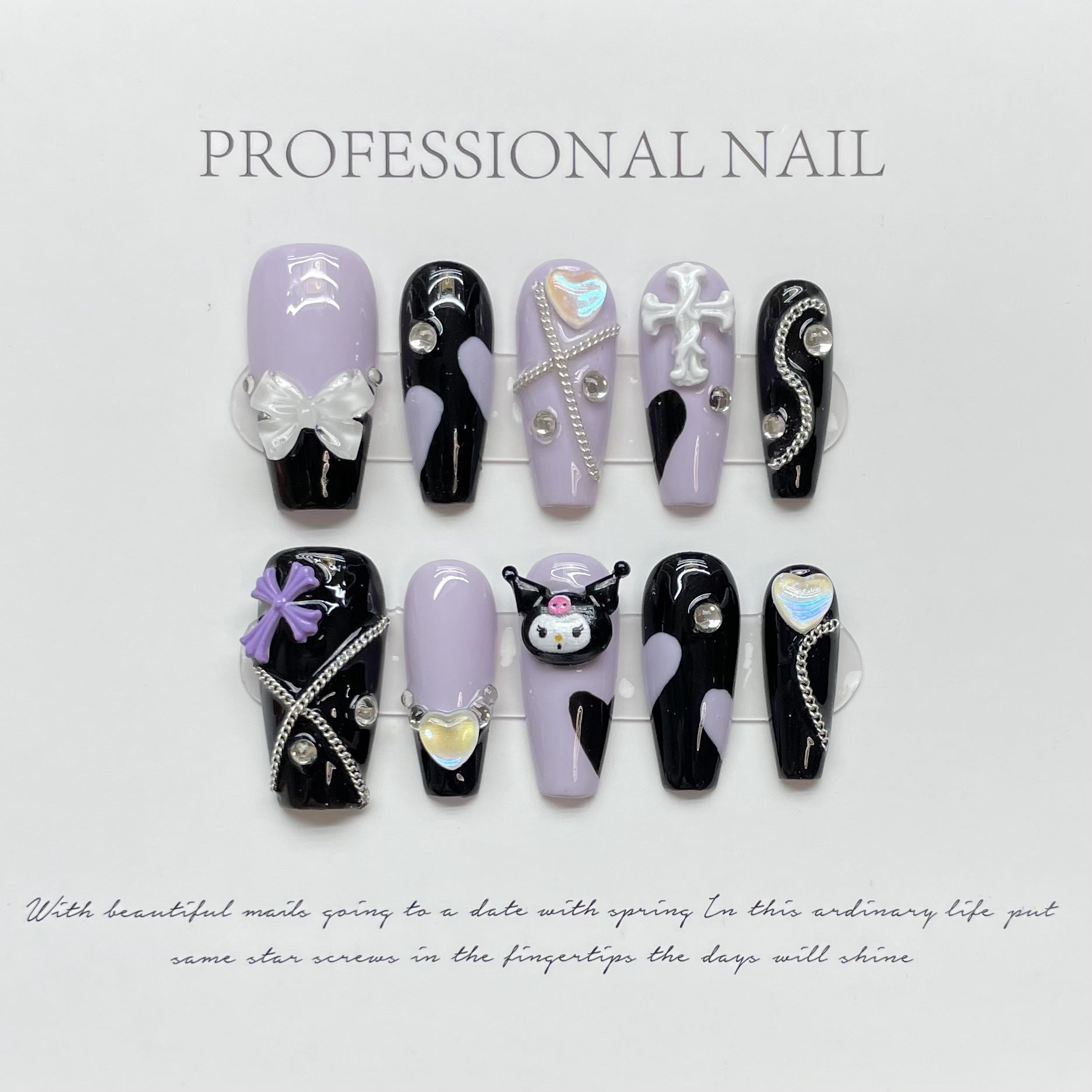 Press-on nails （manual）(long)（Section 2 ) (26-50）