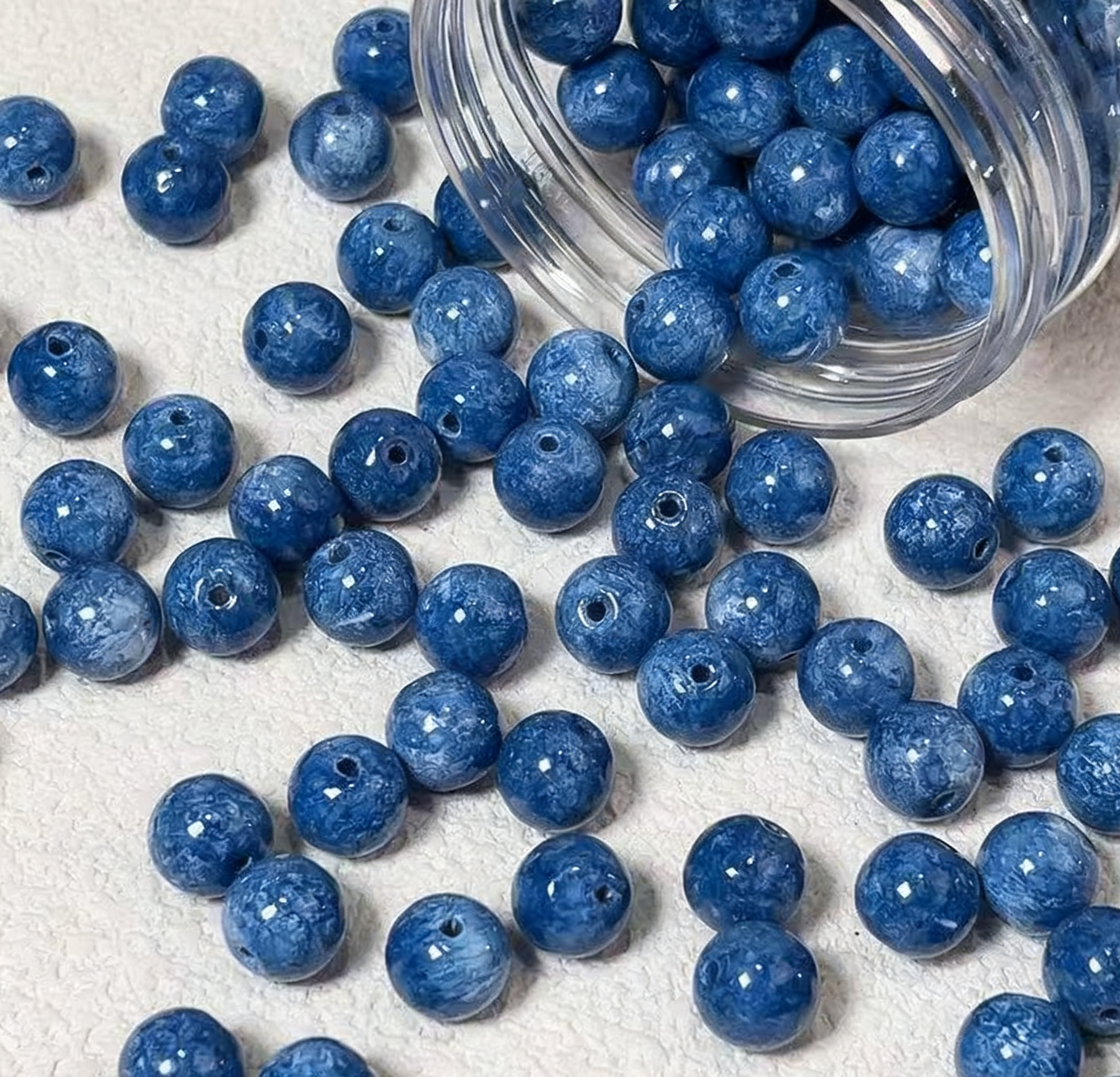 Oil painting beads (10mm 100pcs)