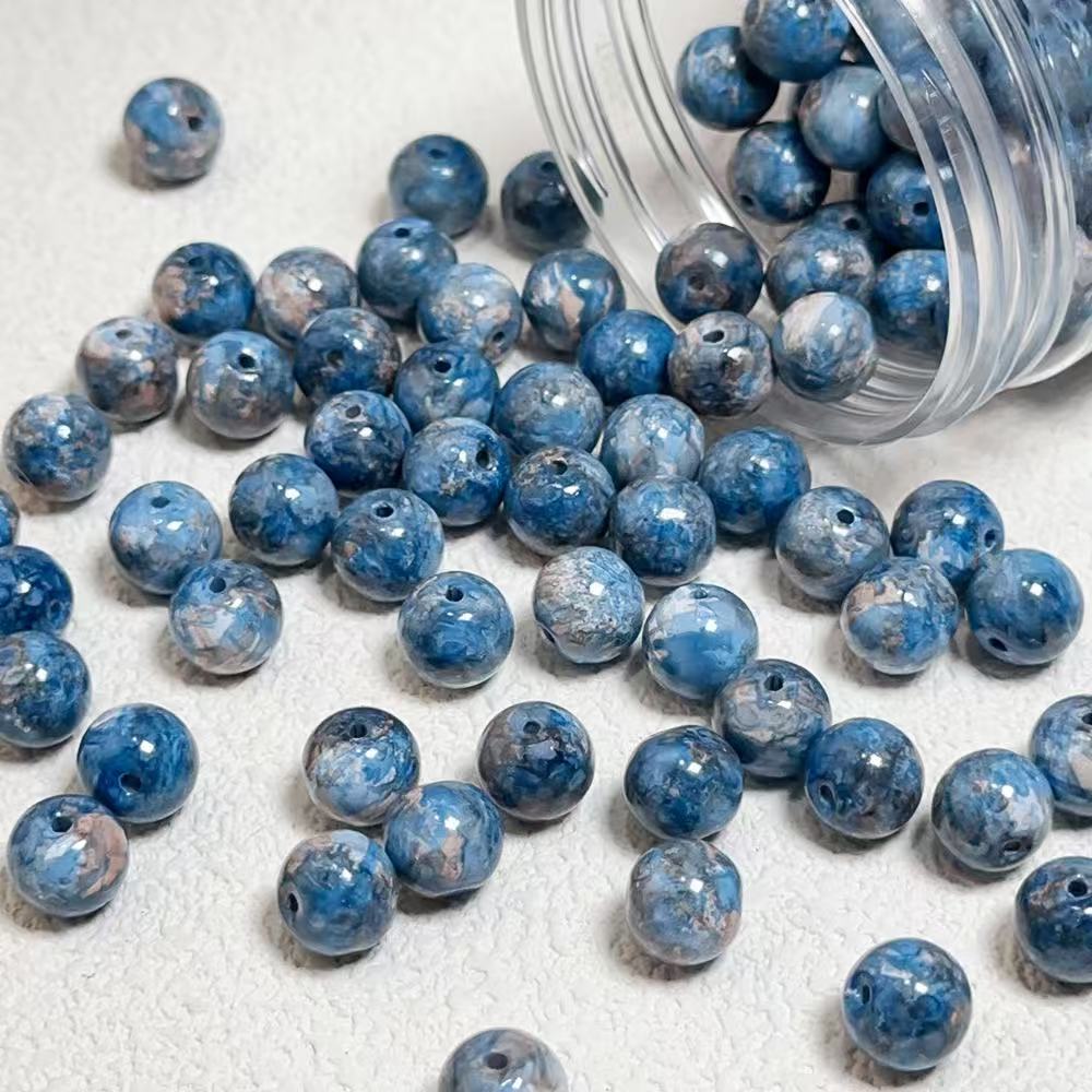 Oil painting beads (10mm 100pcs)
