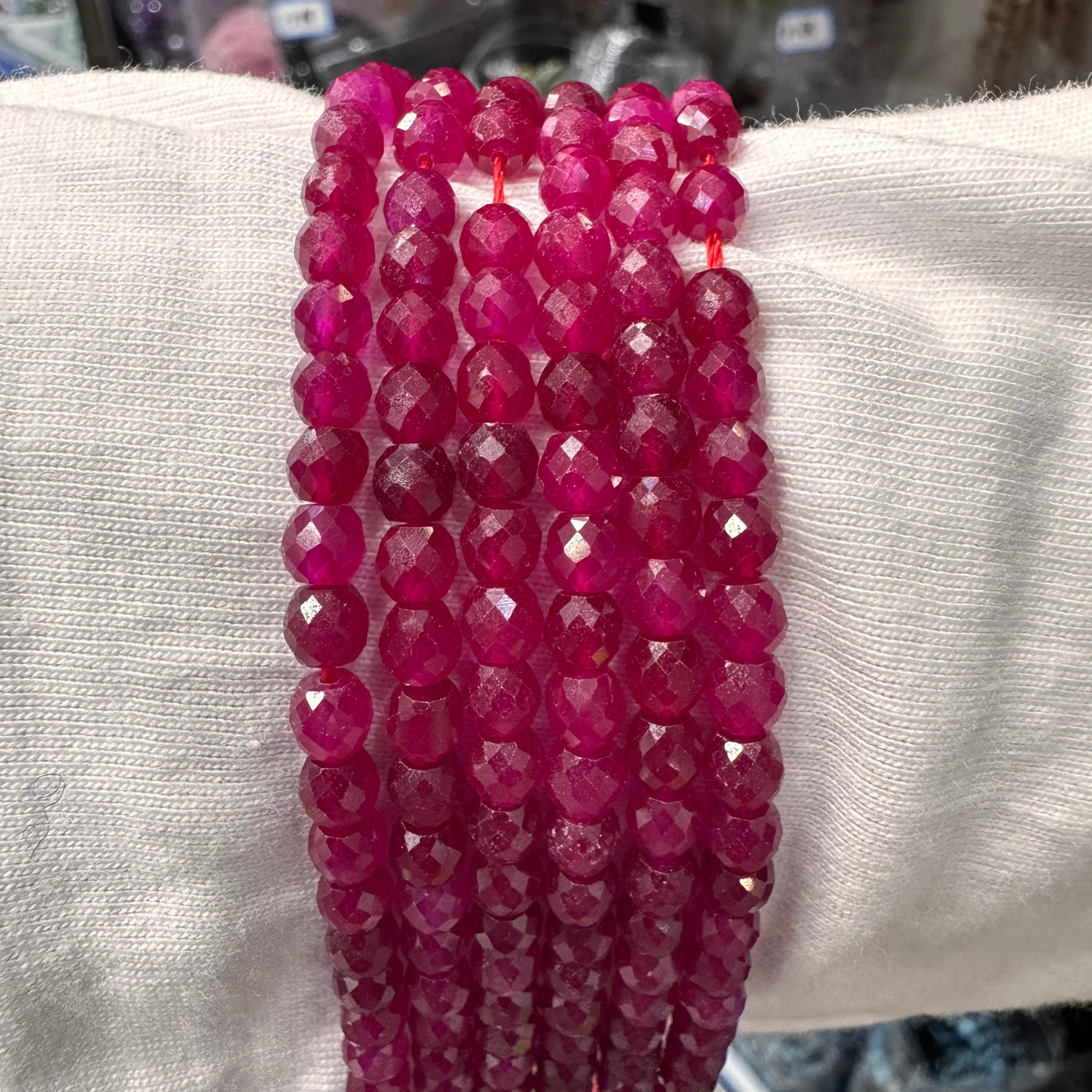 Natural crystal faceted beads 4mm