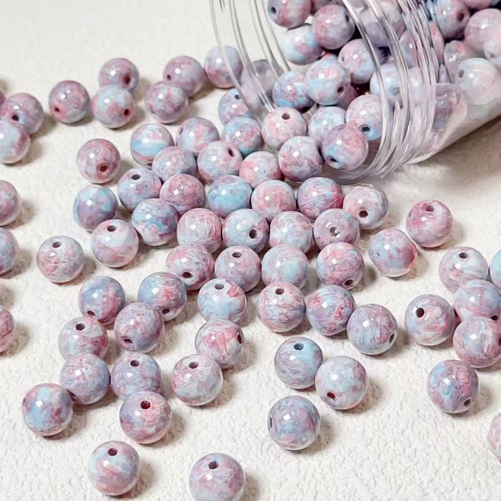 Oil painting beads (10mm 100pcs)