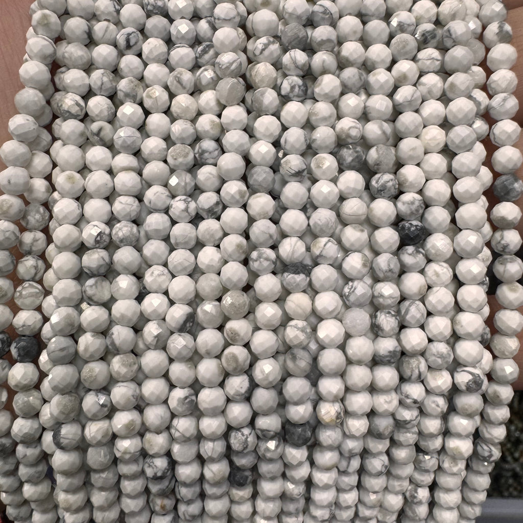 Natural crystal faceted beads 4mm