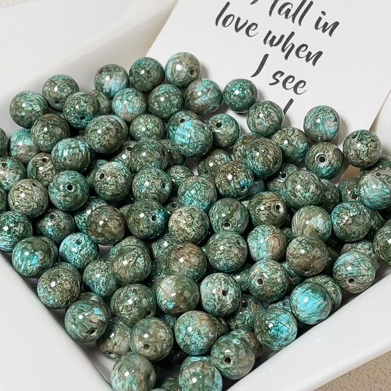 Oil painting beads (10mm 100pcs)