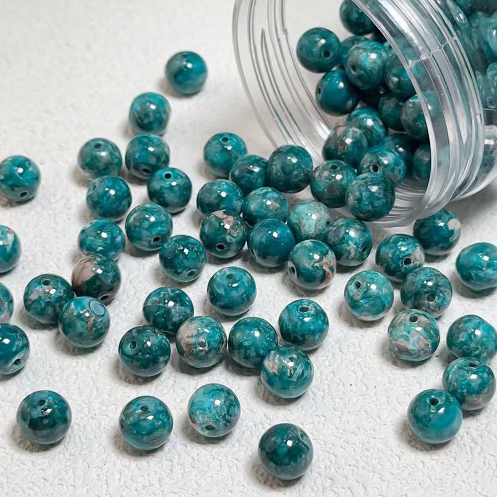 Oil painting beads (10mm 100pcs)