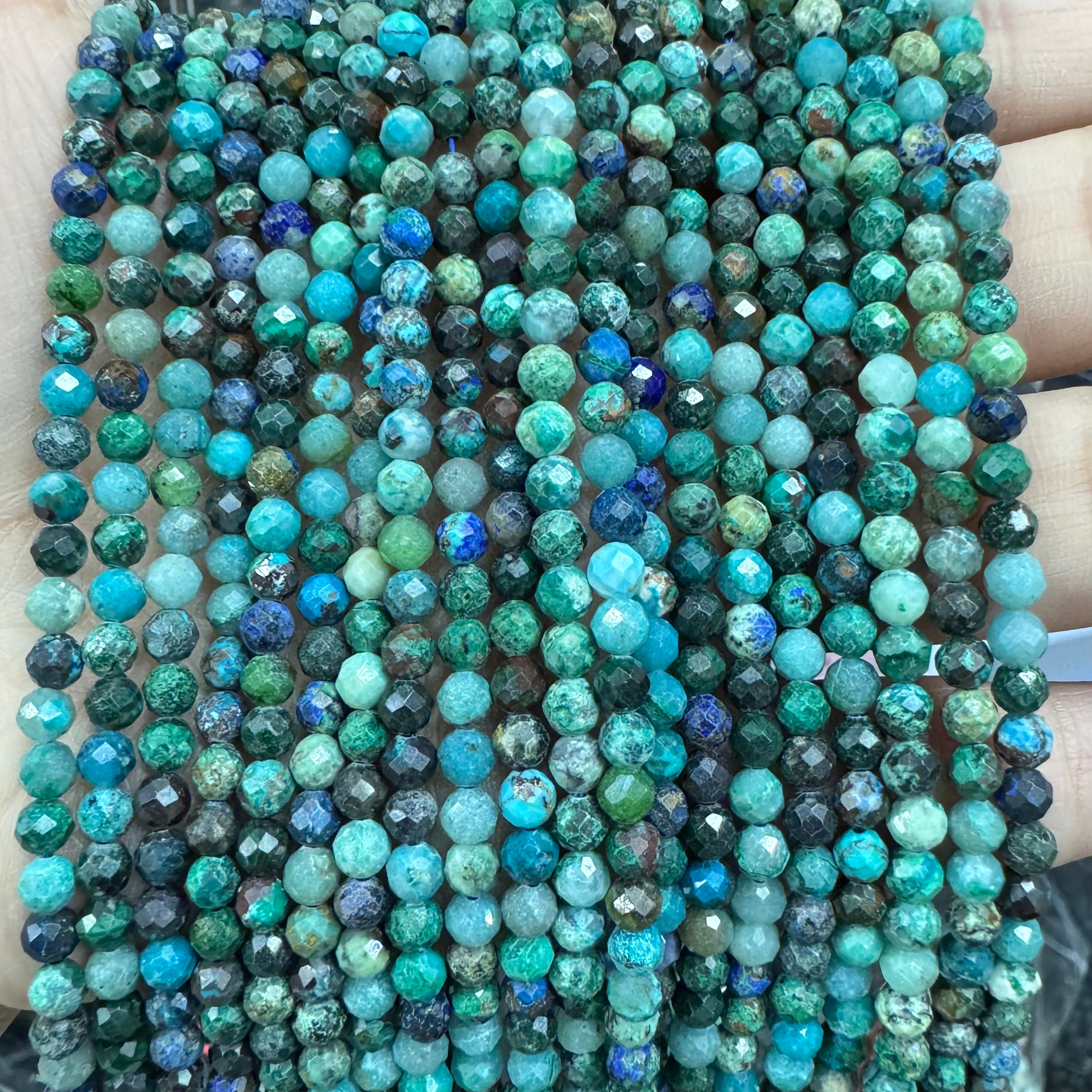 Natural crystal faceted beads 4mm