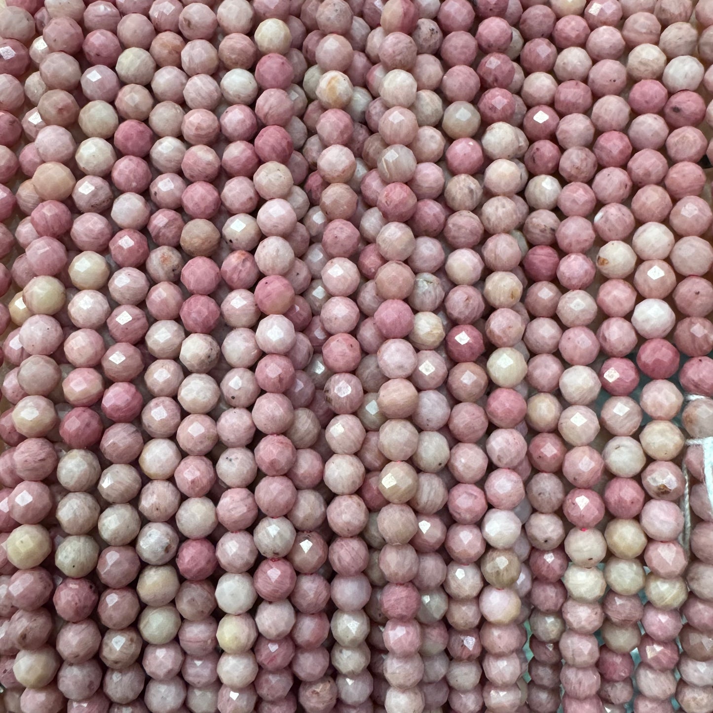 Natural crystal faceted beads 4mm