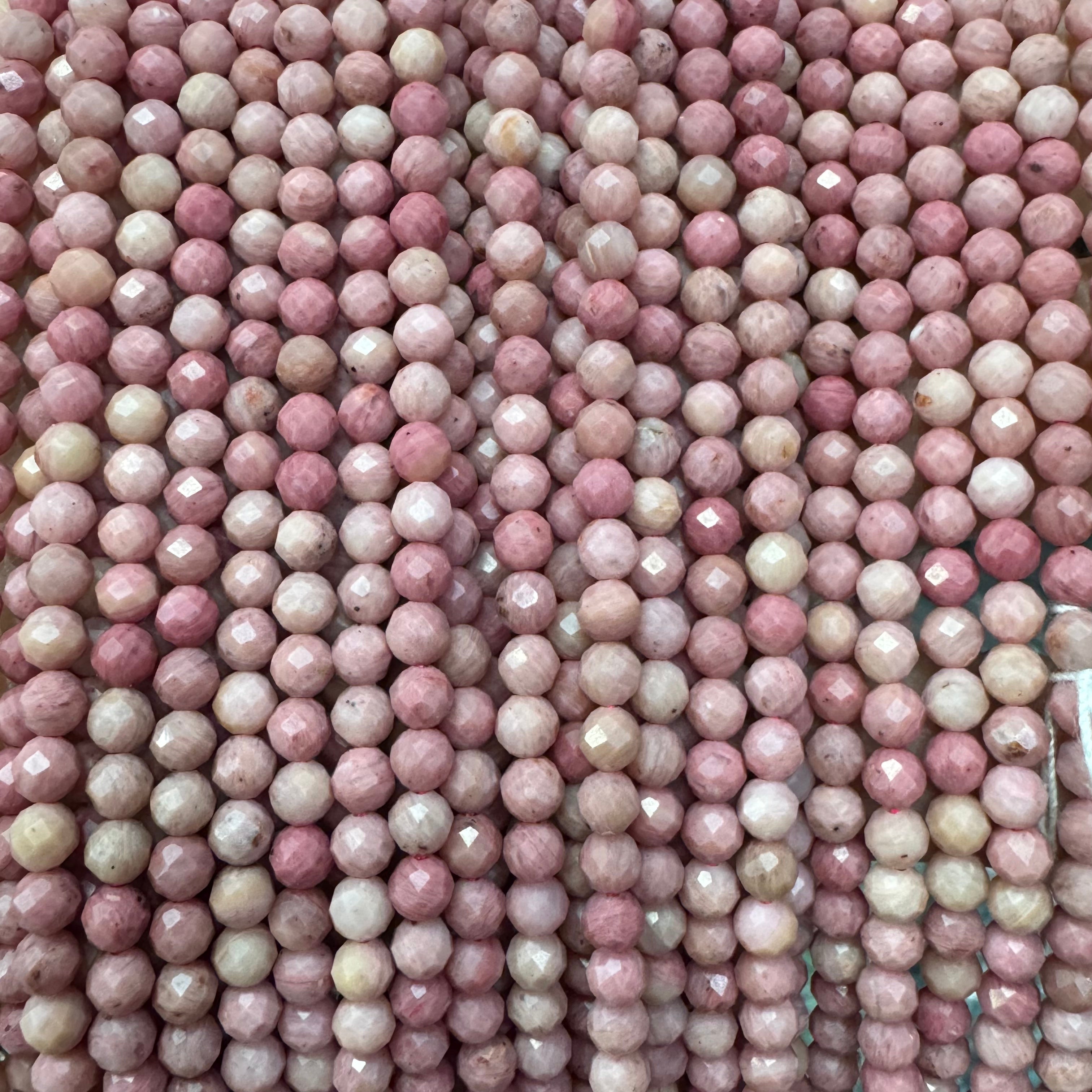 Natural crystal faceted beads 4mm