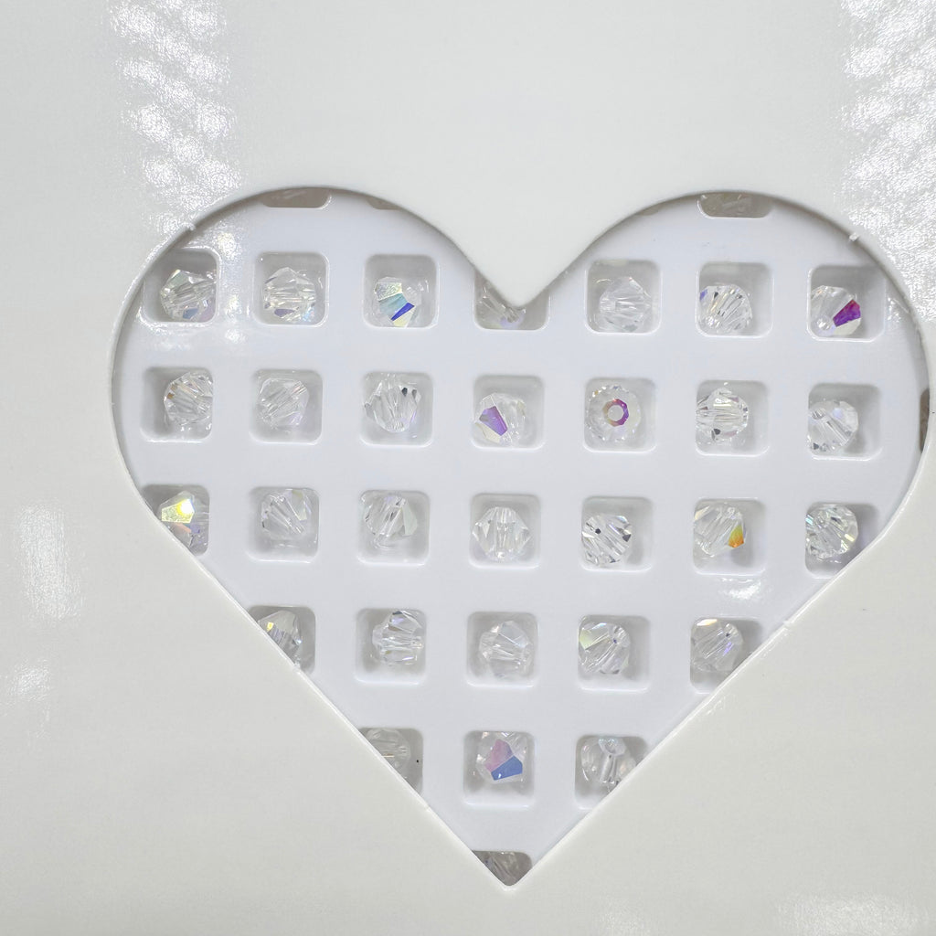 K9 crystal (bicone shape)(glass beads )4m m