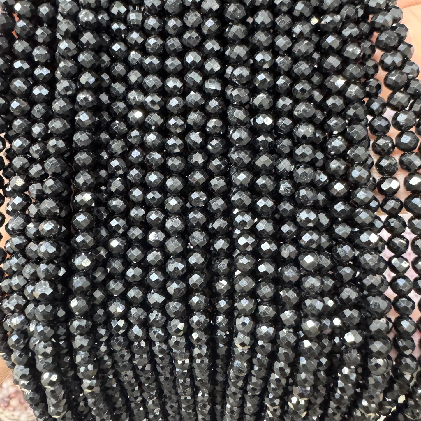 Natural crystal faceted beads 4mm