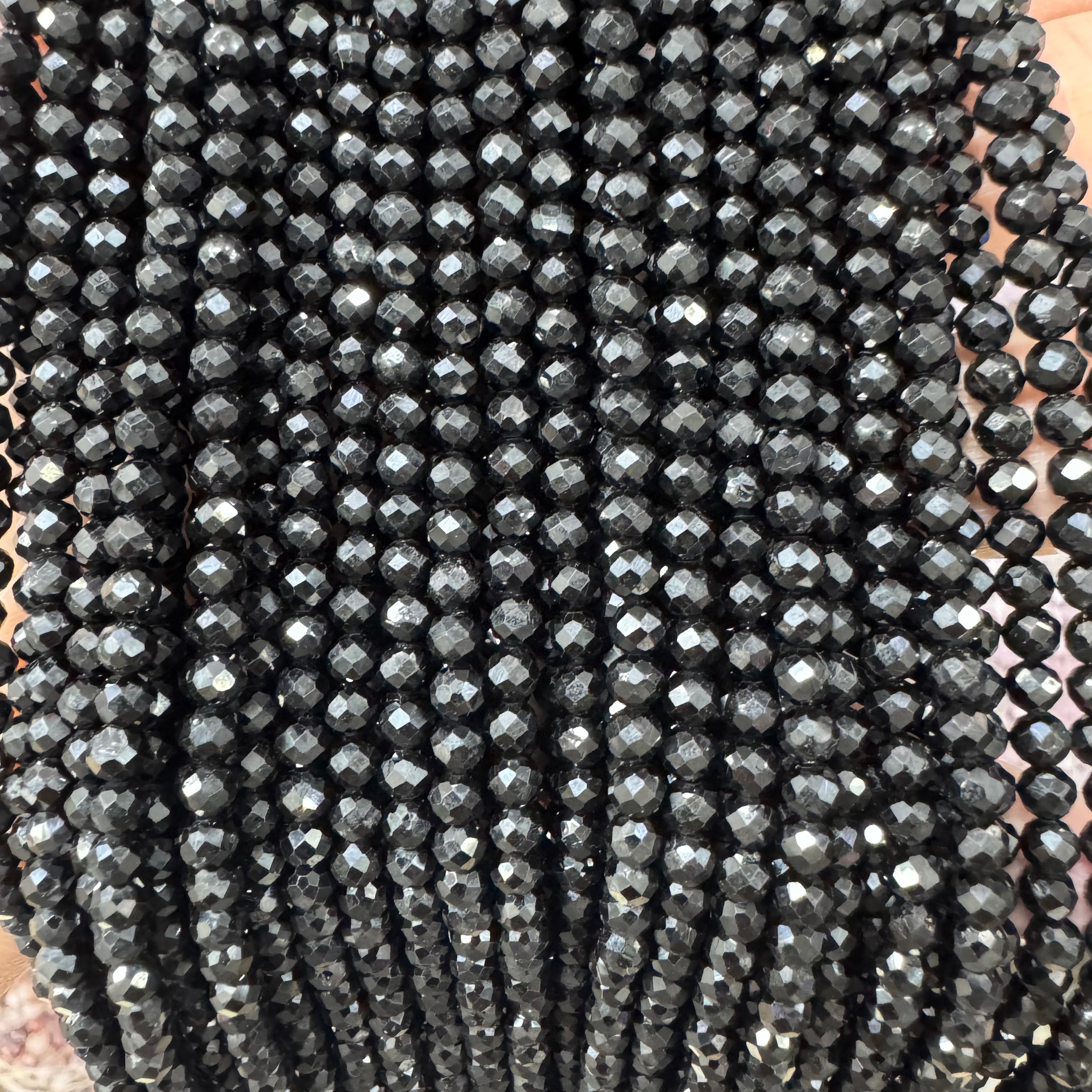 Natural crystal faceted beads 4mm